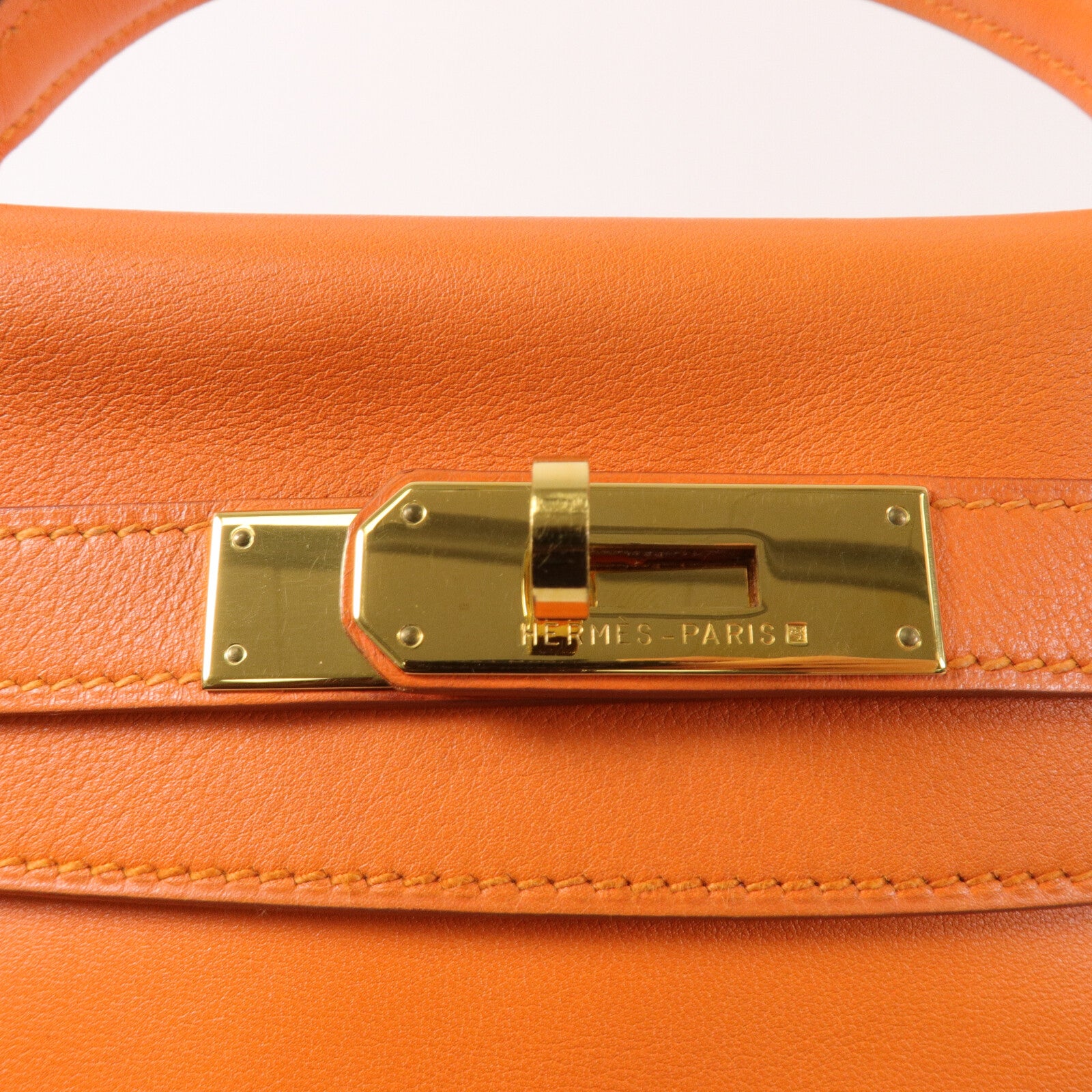 HERMES Swift皮革Kelly 28手挽肩背兩用袋Orange H