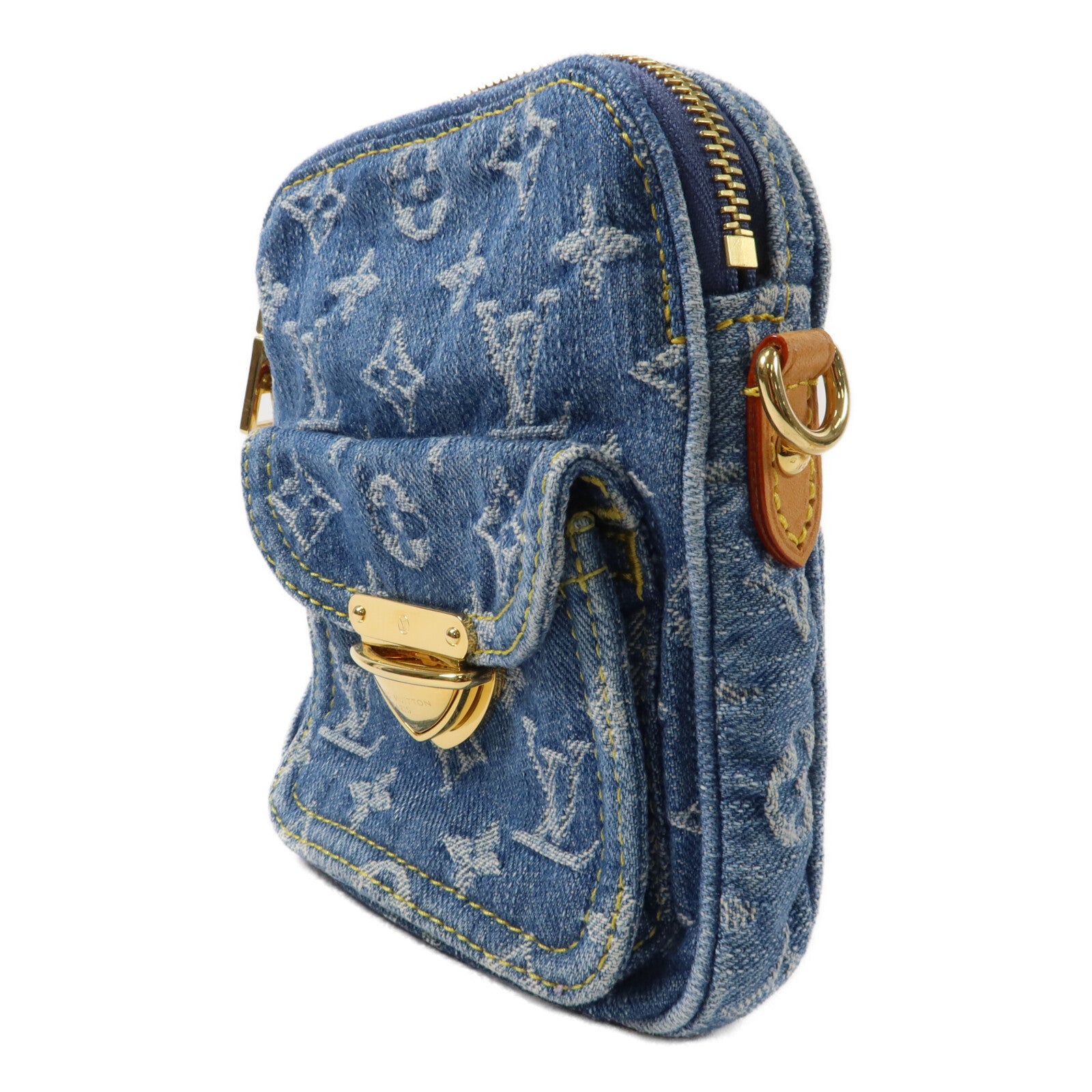 LOUIS VUITTON Monogram Denim Pochette Fairfax肩背袋