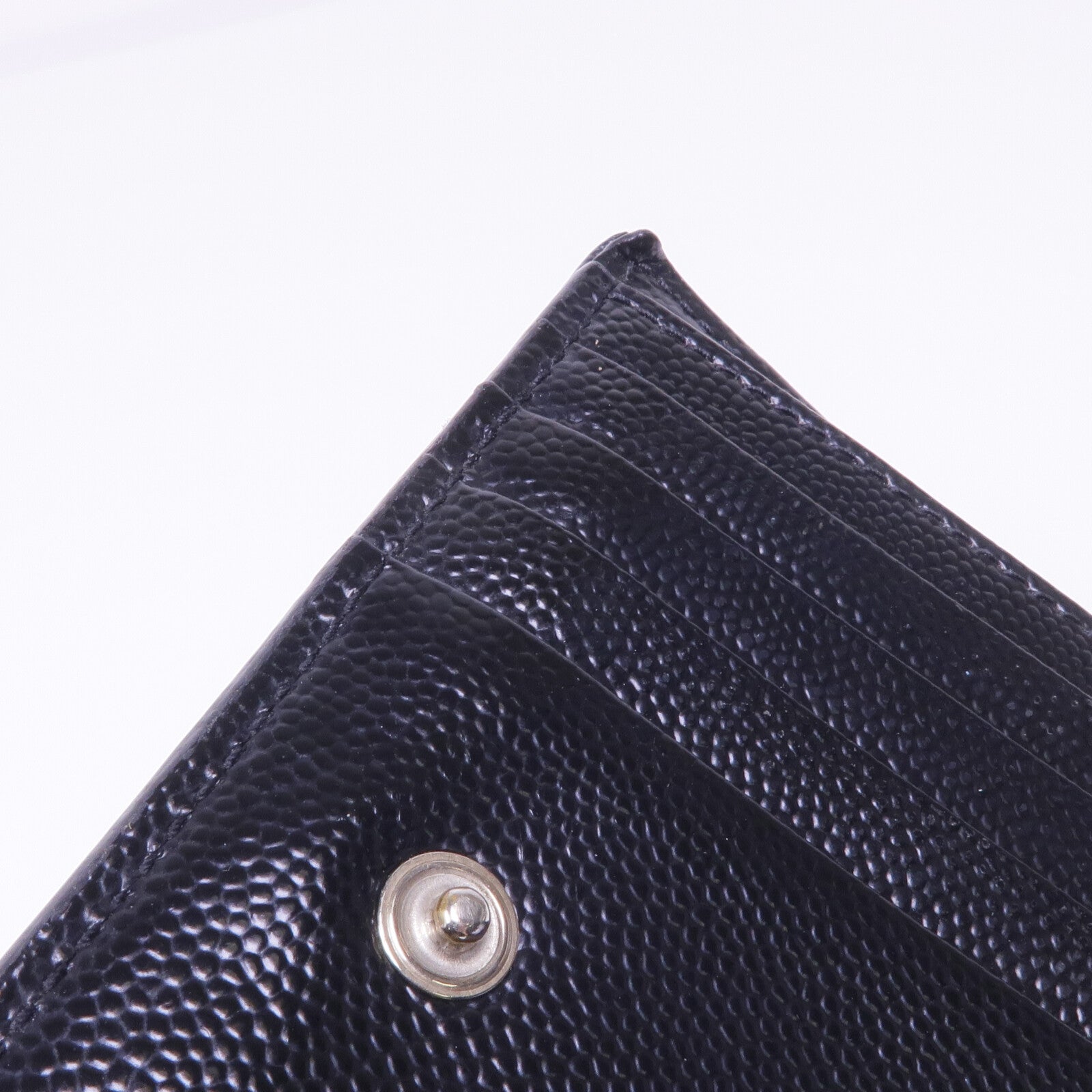 SAINT LAURENT 牛皮皮革Wallet銀扣卡片套