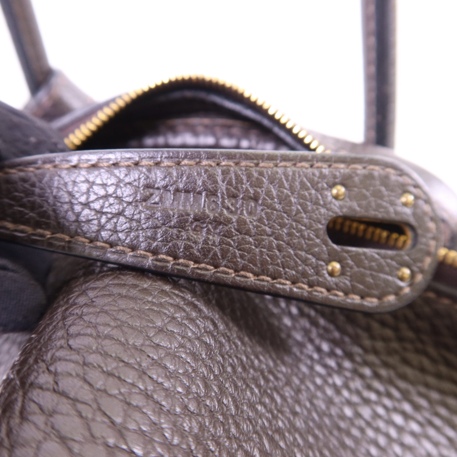 HERMES Clemence皮革Lindy 26金扣手挽肩背兩用袋Ebene