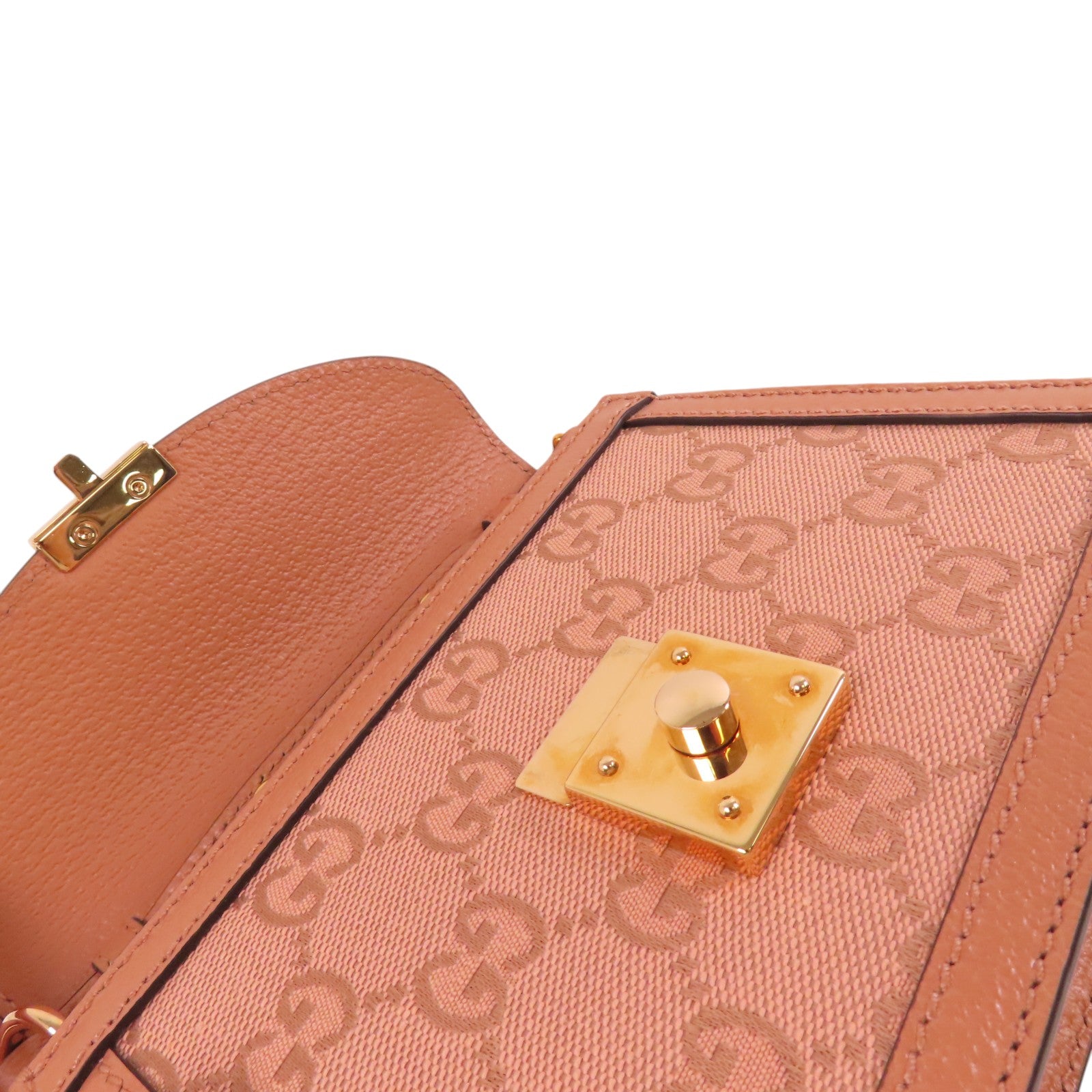 GUCCI GG帆布Ophida GG Supreme Bag金扣鏈帶肩背袋