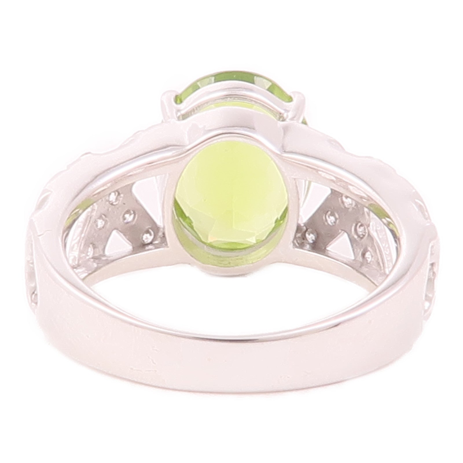 JEWELRY 18K白金Peridot Ring橄欖石戒指