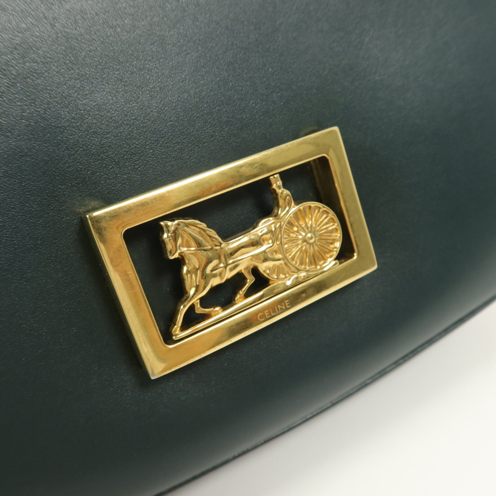 CELINE 牛皮皮革Horse Box Bag肩背袋