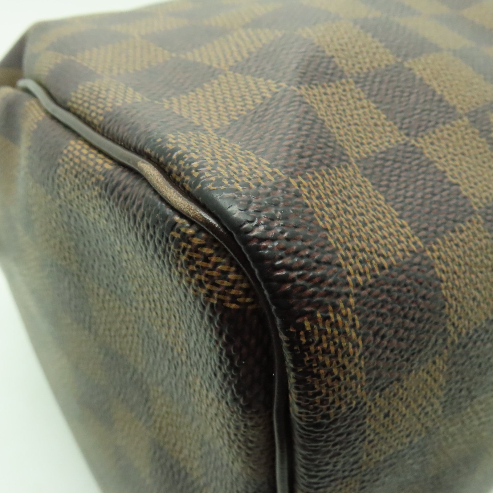 LOUIS VUITTON 【激減優惠】Damier Ebene Speedy 30金扣手挽袋棕色