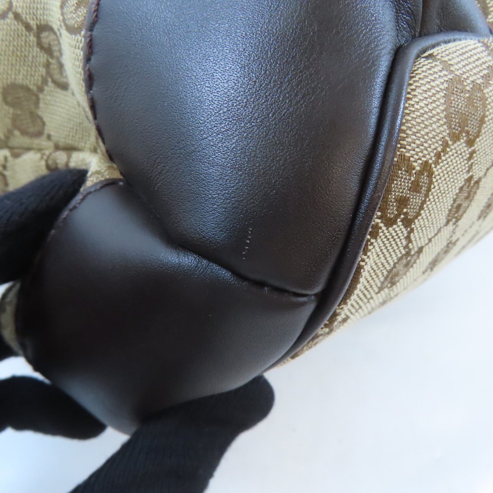 GUCCI【激減優惠】 帆布2 Way Shoulder金扣手挽肩背兩用袋棕色