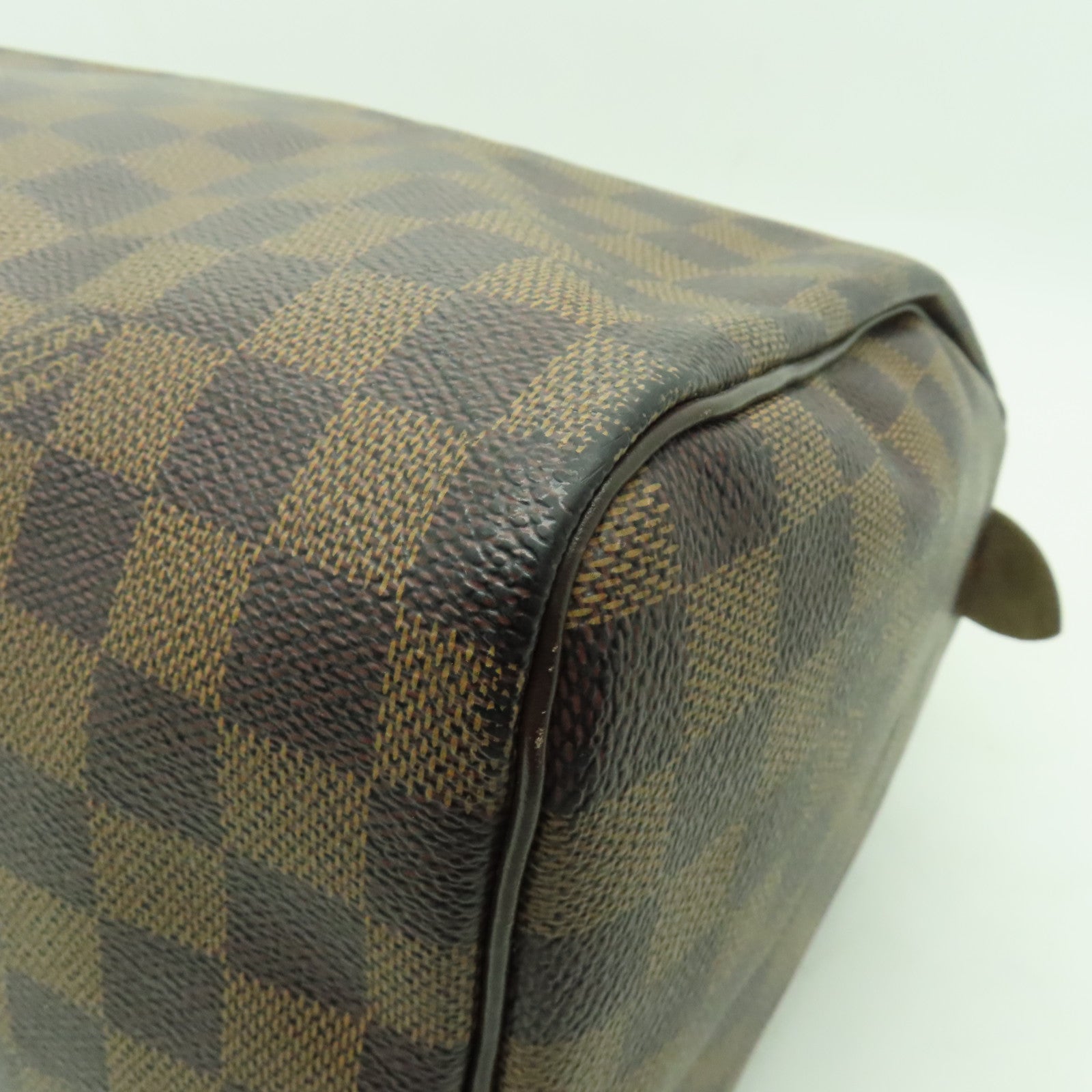 LOUIS VUITTON 【激減優惠】Damier Ebene Speedy 30金扣手挽袋棕色