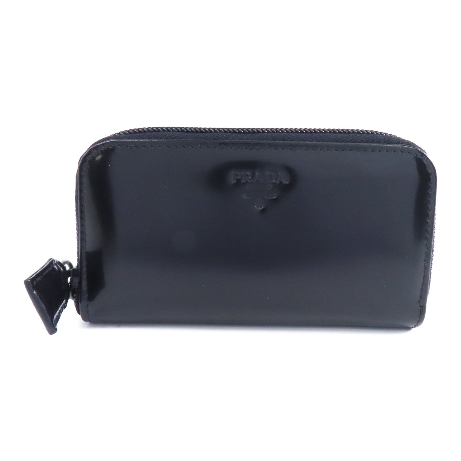 PRADA 【激減優惠】漆皮皮革Key Case鎖匙包黑色