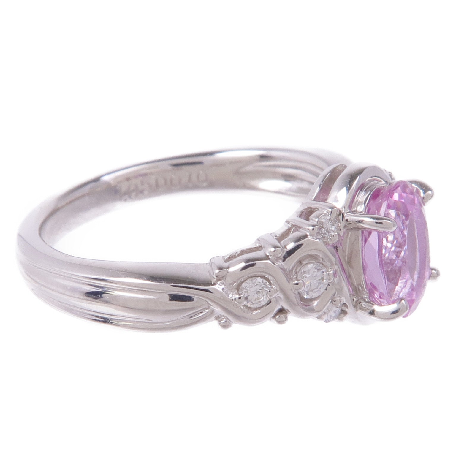 JEWELRY PT900鉑金Topaz Diamond Ring托帕石/鑽石戒指US#6