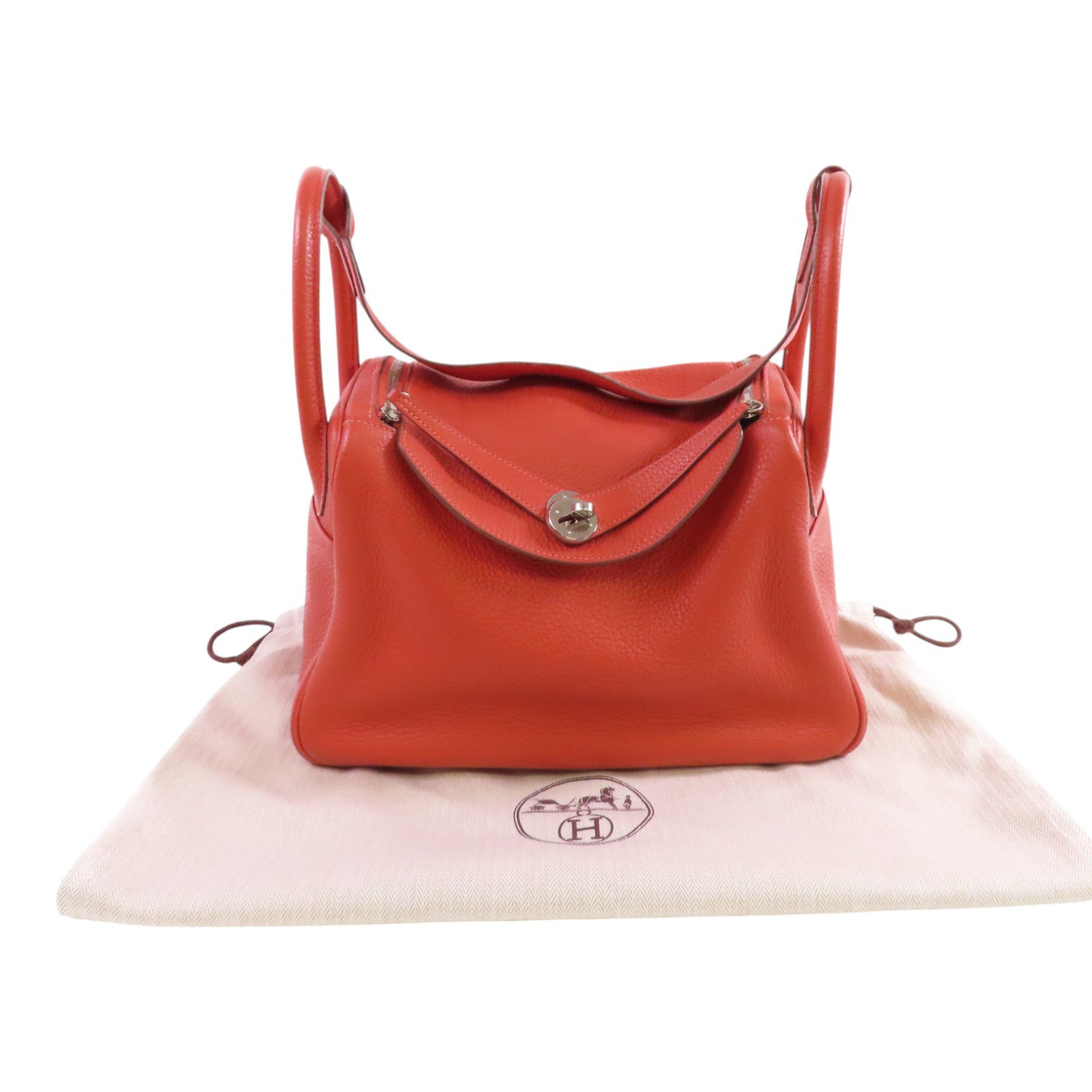 HERMES Clemence皮革Lindy 30 Shoulder Bag銀扣肩背袋