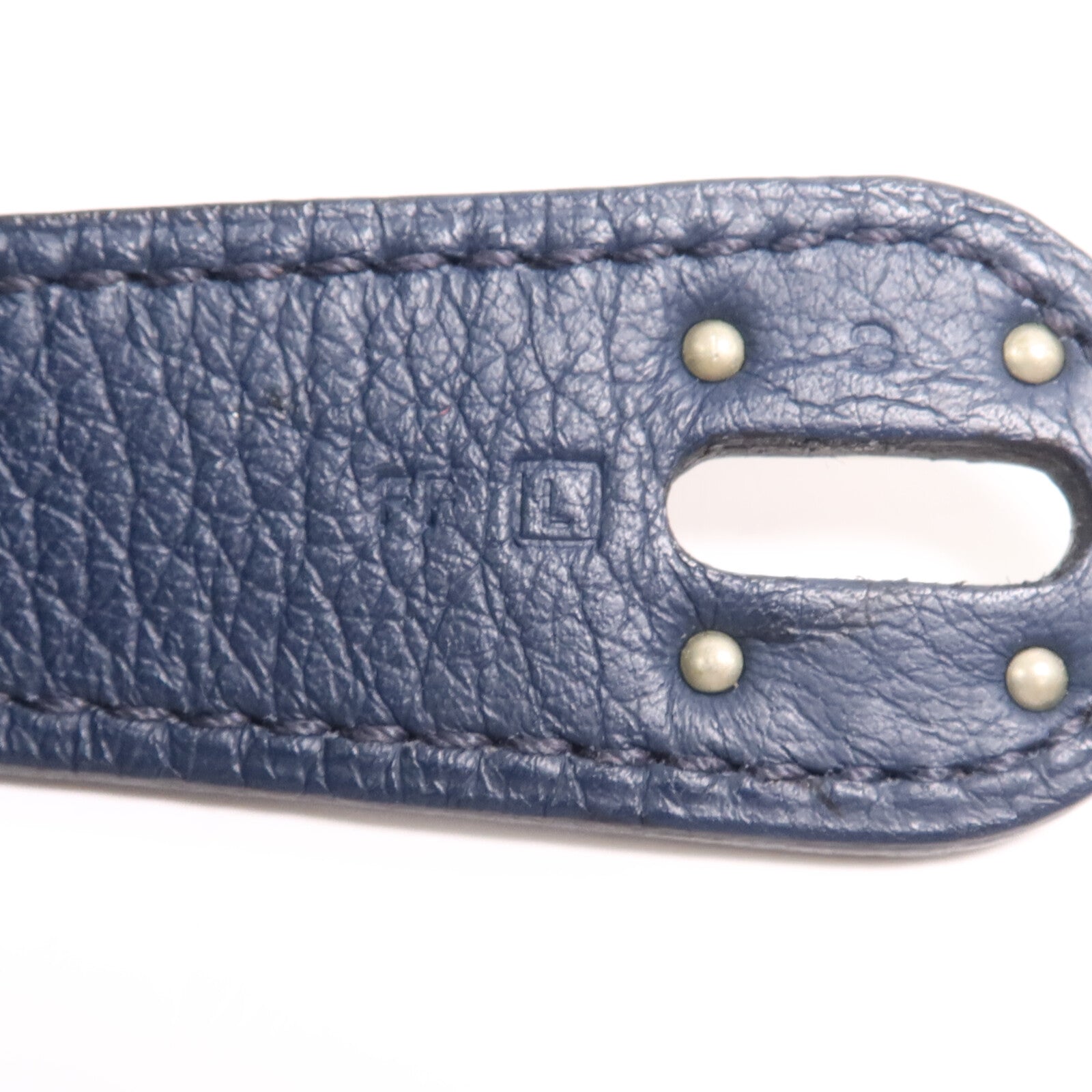 HERMES Clemence皮革Lindy 34銀扣手挽肩背兩用袋Navy