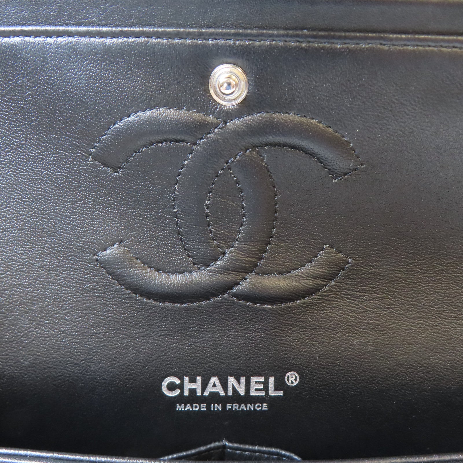 CHANEL (PRICE DOWN) Quilted CC SHW Chain Shoulder Bag Patent Leather Black