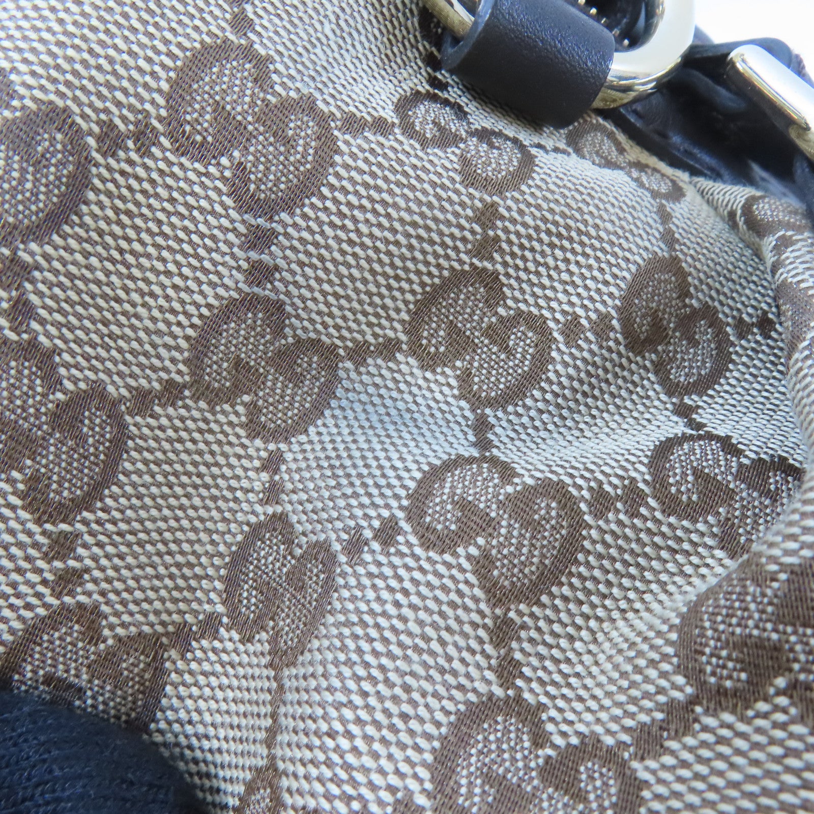 GUCCI【激減優惠】 帆布2 Way Shoulder金扣手挽肩背兩用袋棕色