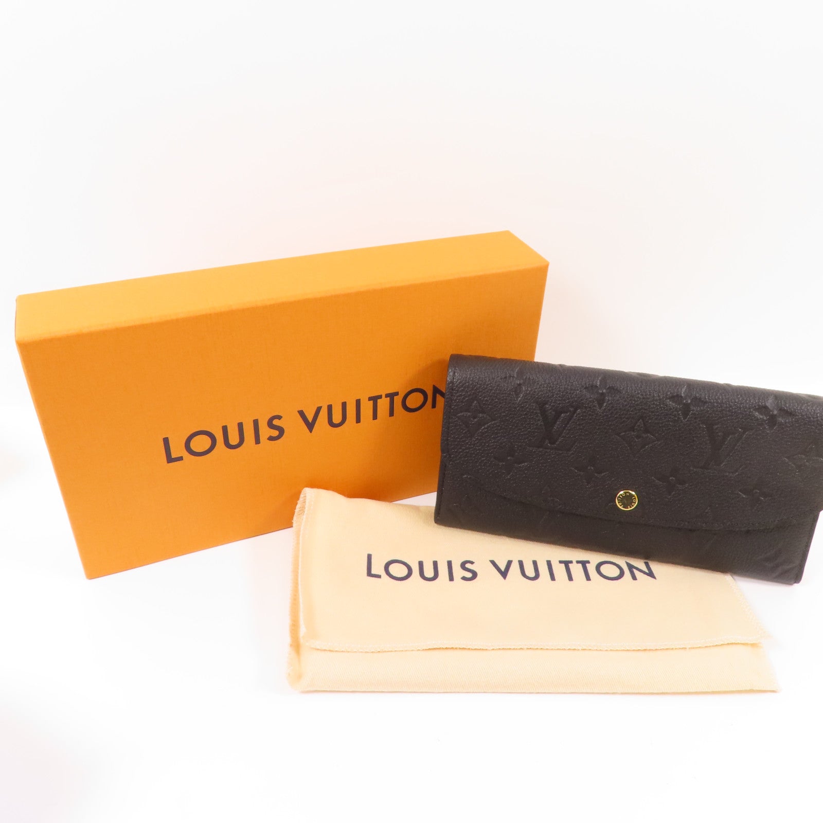 LOUIS VUITTON Monogram Empreinte Emilie Wallet金扣長錢包