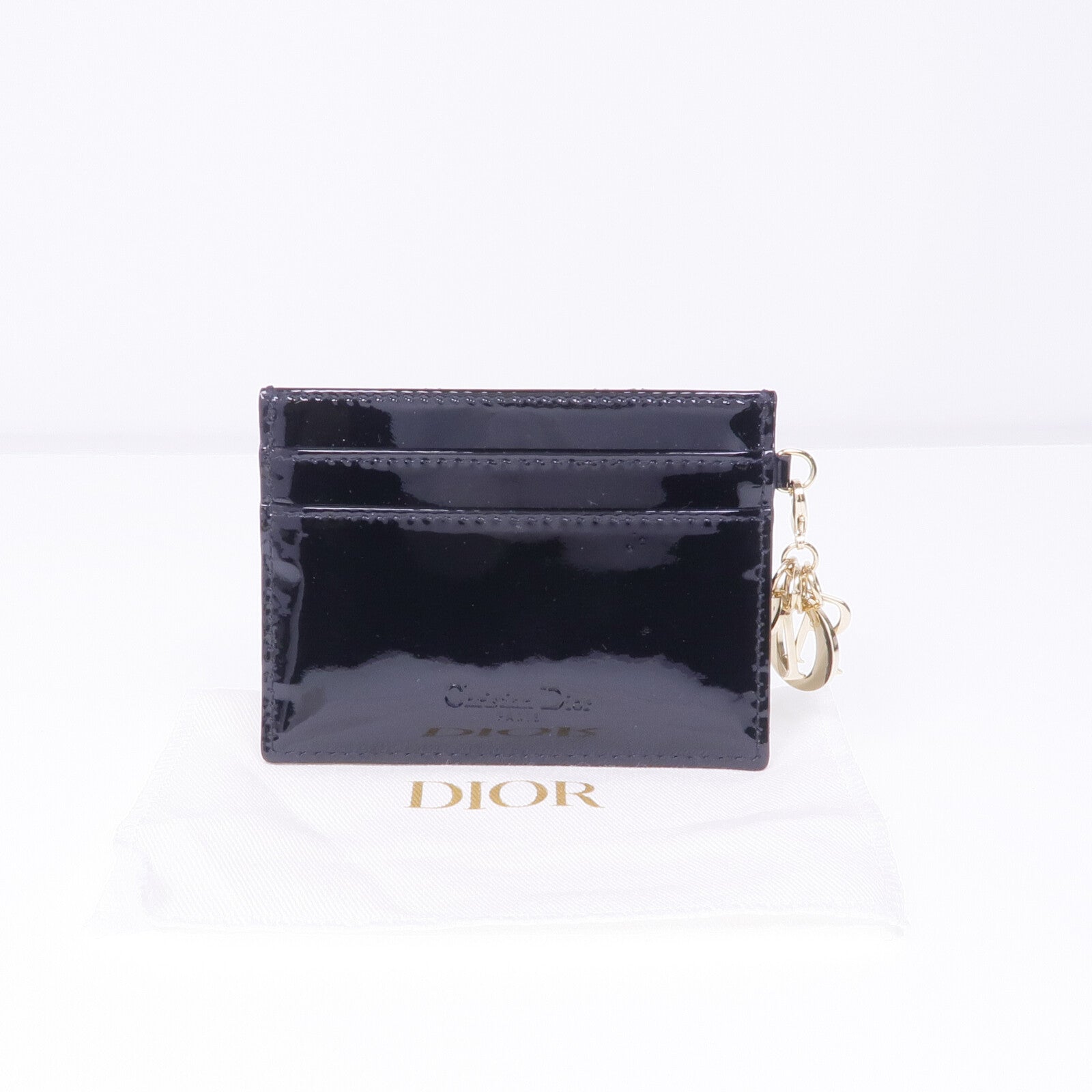 Dior 漆皮皮革Lady Dior Card Case金扣卡片套