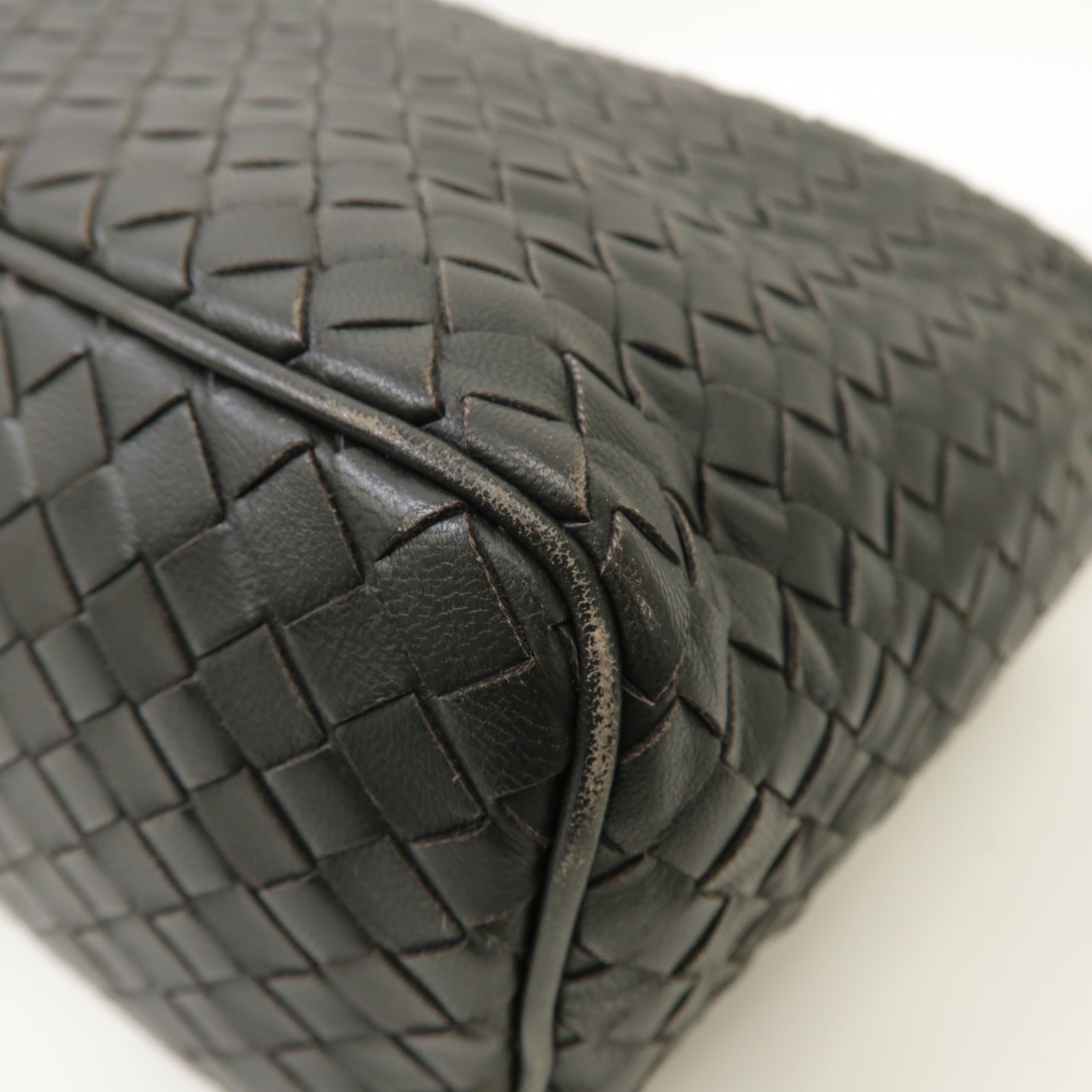 BOTTEGA VENETA 織紋皮革Shoulder Bag肩背袋黑色