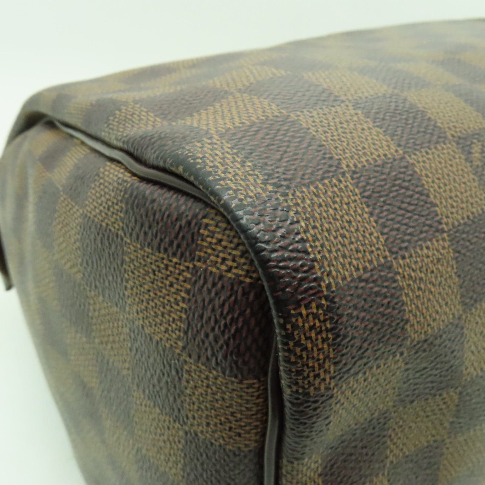 LOUIS VUITTON 【激減優惠】Damier Ebene Speedy 30金扣手挽袋棕色