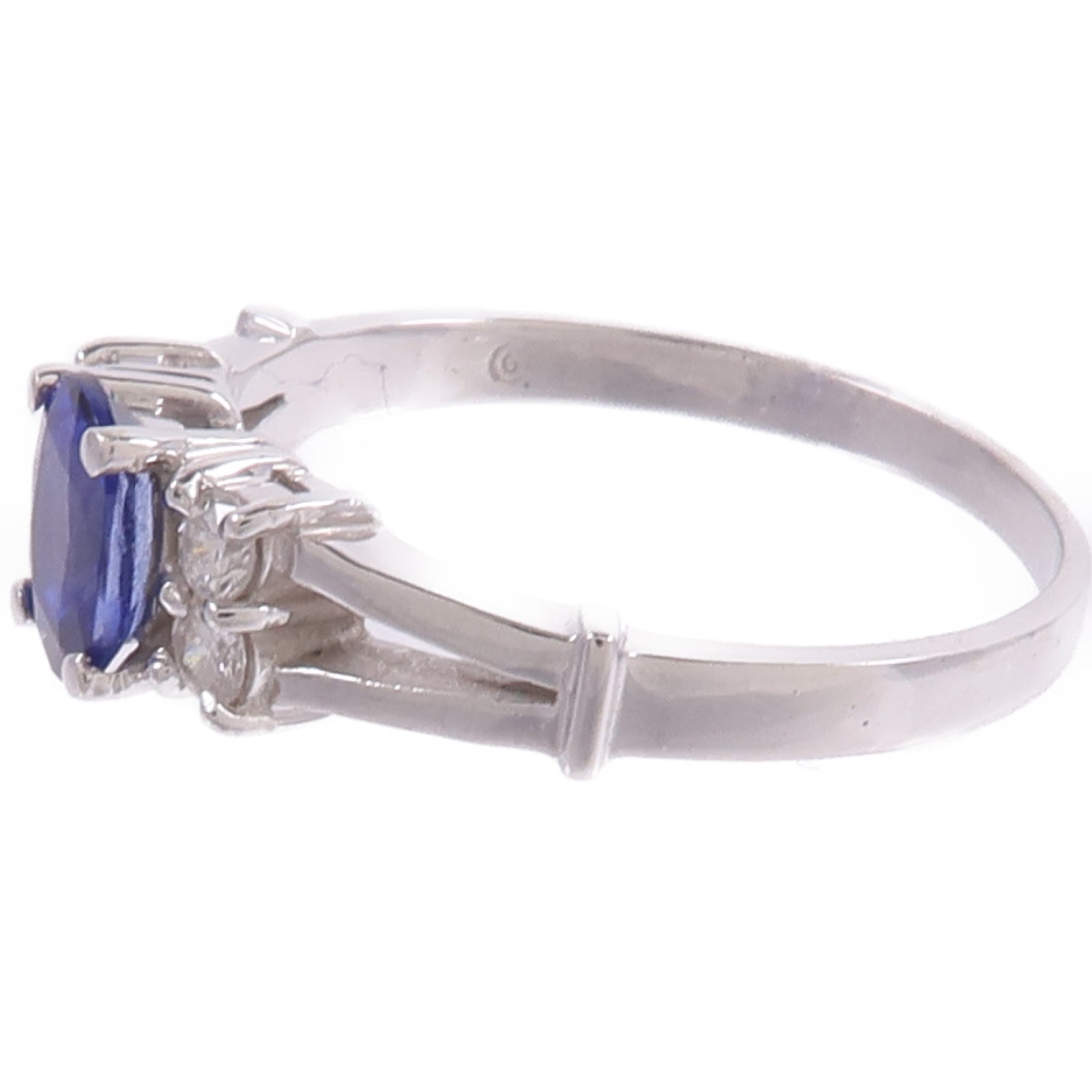 JEWELRY 18K白金Sapphire Diamond Ring藍寶石/鑽石戒指