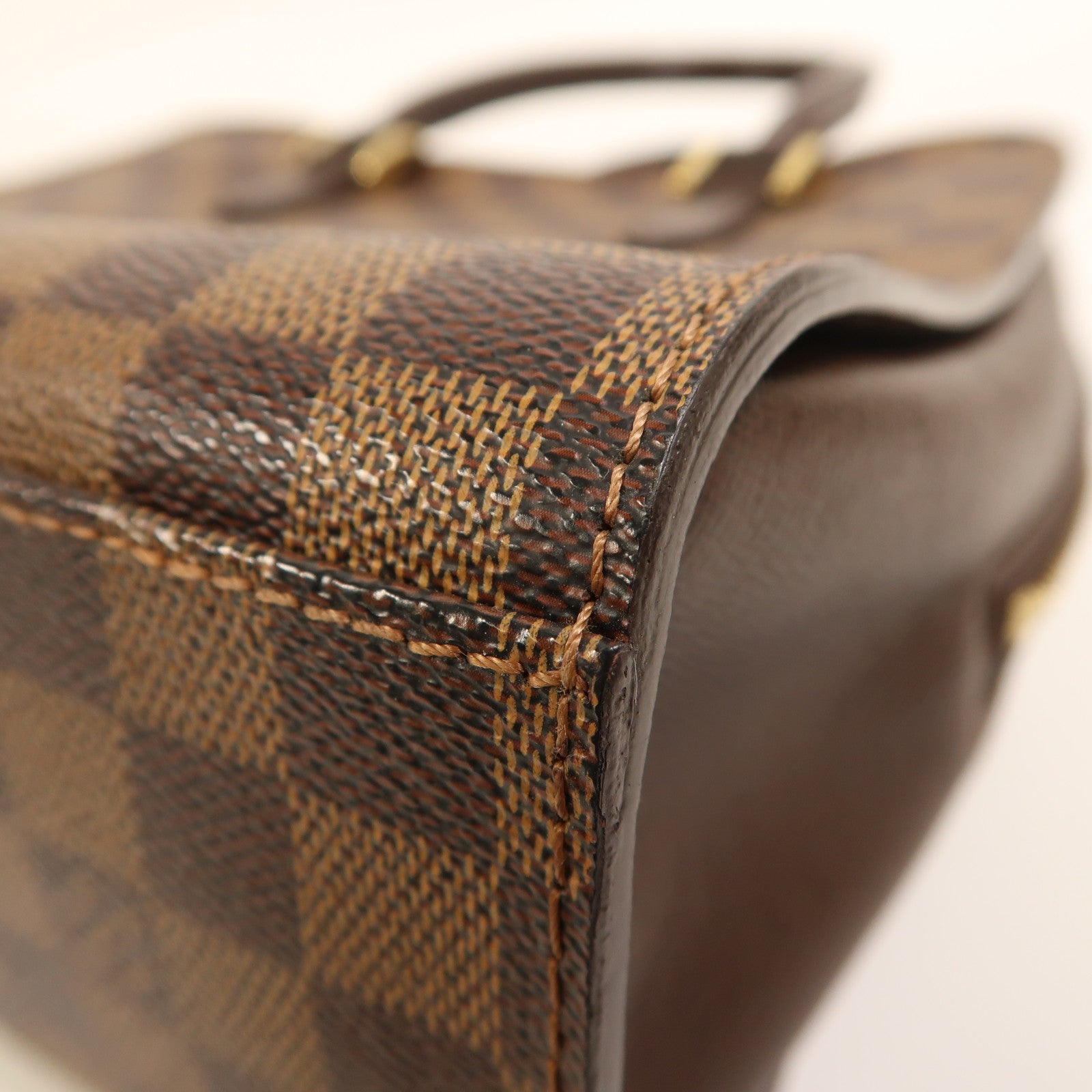 LOUIS VUITTON Damier Triana金扣手挽袋