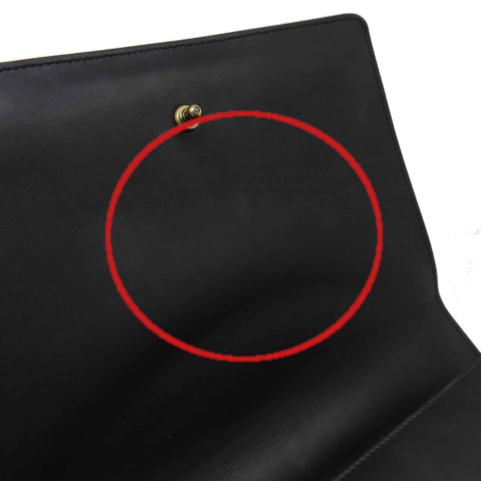 GUCCI 牛皮皮革Chain Shoulder Bag金扣鏈帶肩背袋黑色