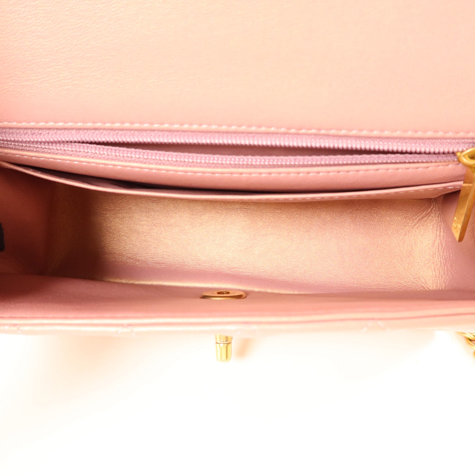 CHANEL 羊皮皮革Top Handle 20金扣鏈帶肩背袋
