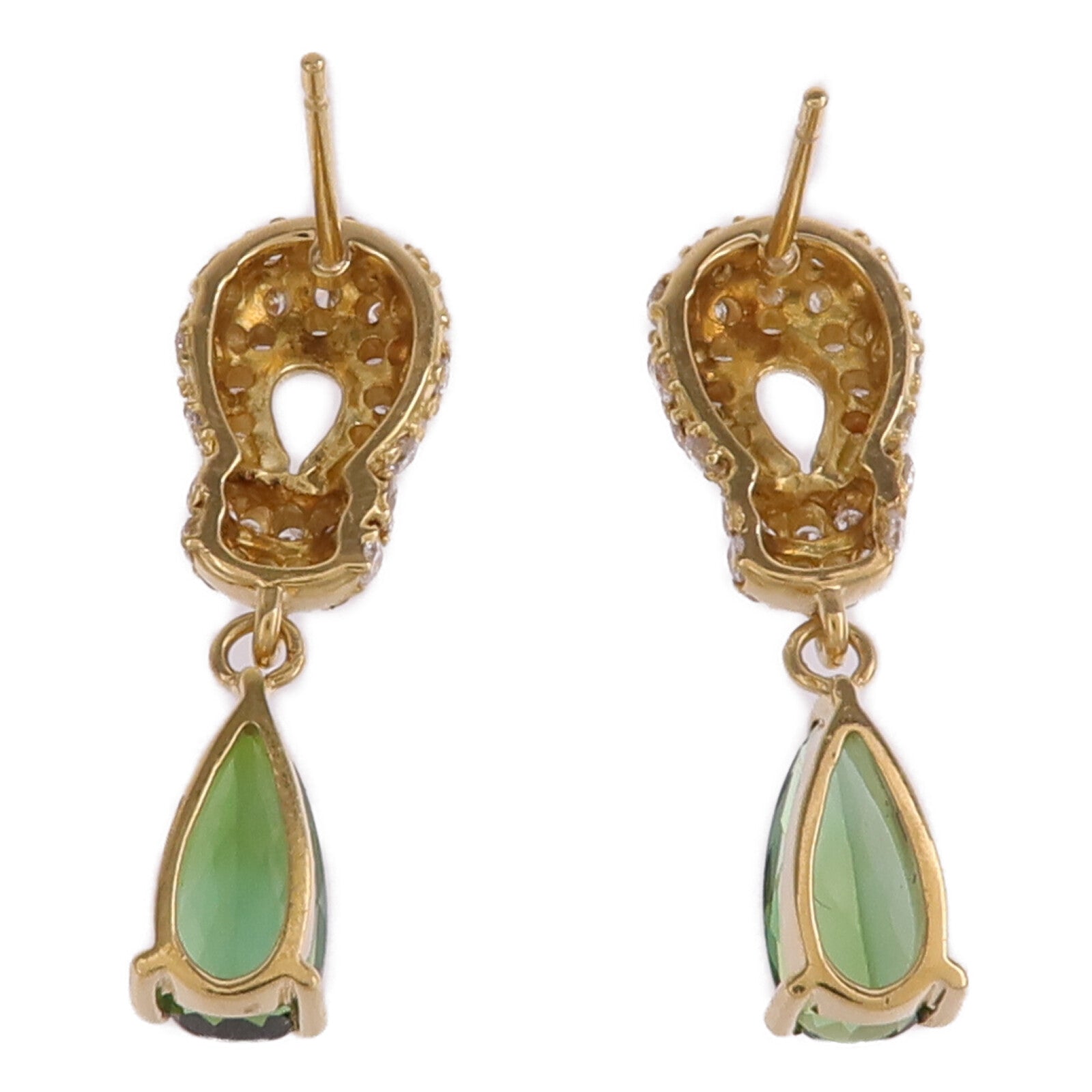 JEWELRY 18K黃金Tourmaline Diamond Earrings電氣石/鑽石耳環