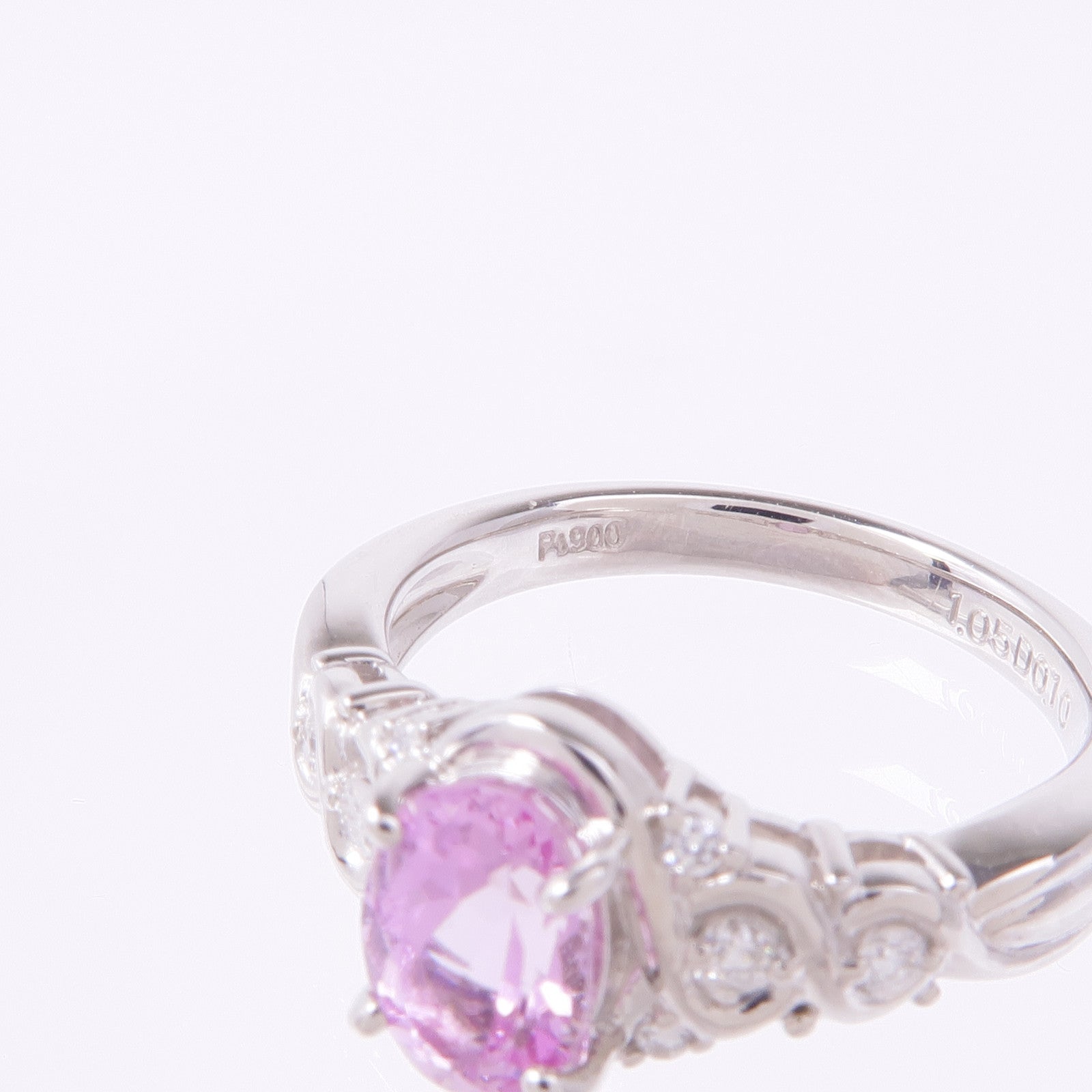 JEWELRY PT900鉑金Topaz Diamond Ring托帕石/鑽石戒指US#6