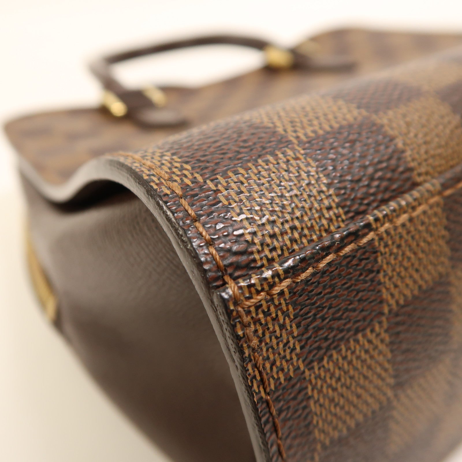 LOUIS VUITTON Damier Triana金扣手挽袋