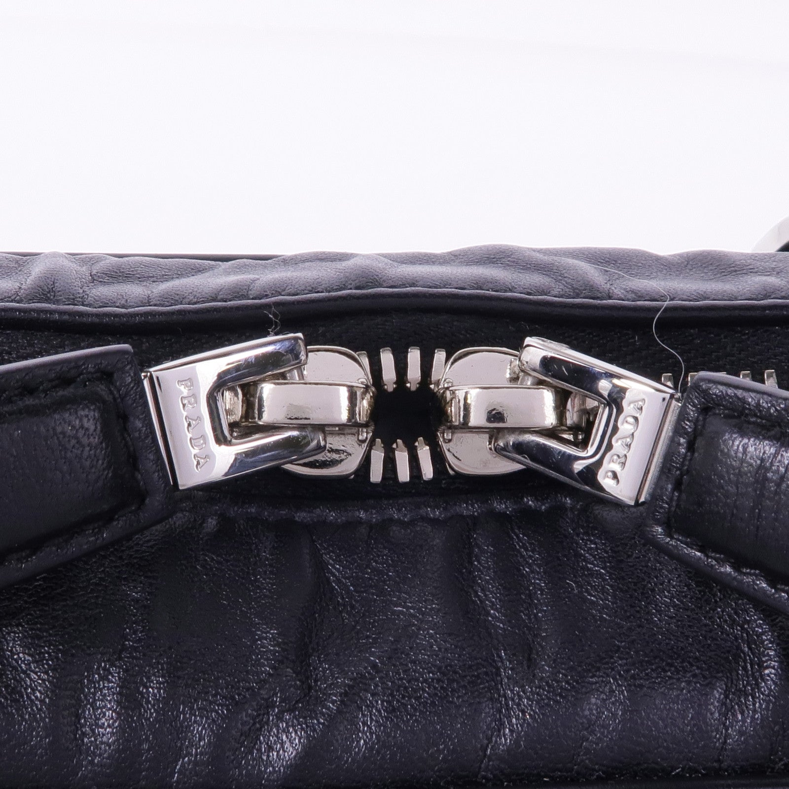 PRADA 牛皮皮革2 Way Shoulder Bag銀扣手挽肩背兩用袋