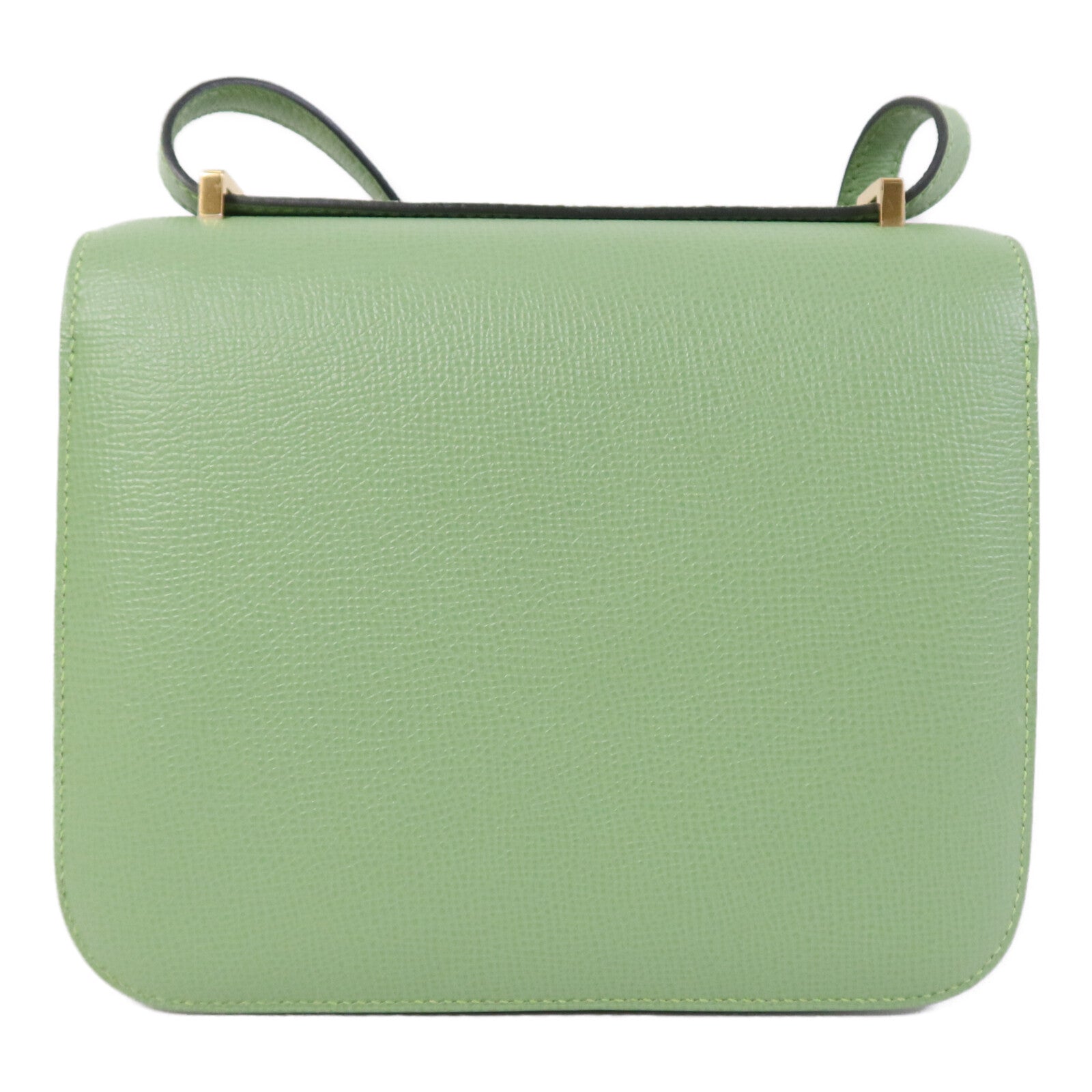 HERMES 【激減優惠】Epsom皮革Constance Mini金扣手挽肩背兩用袋Vert Criquet