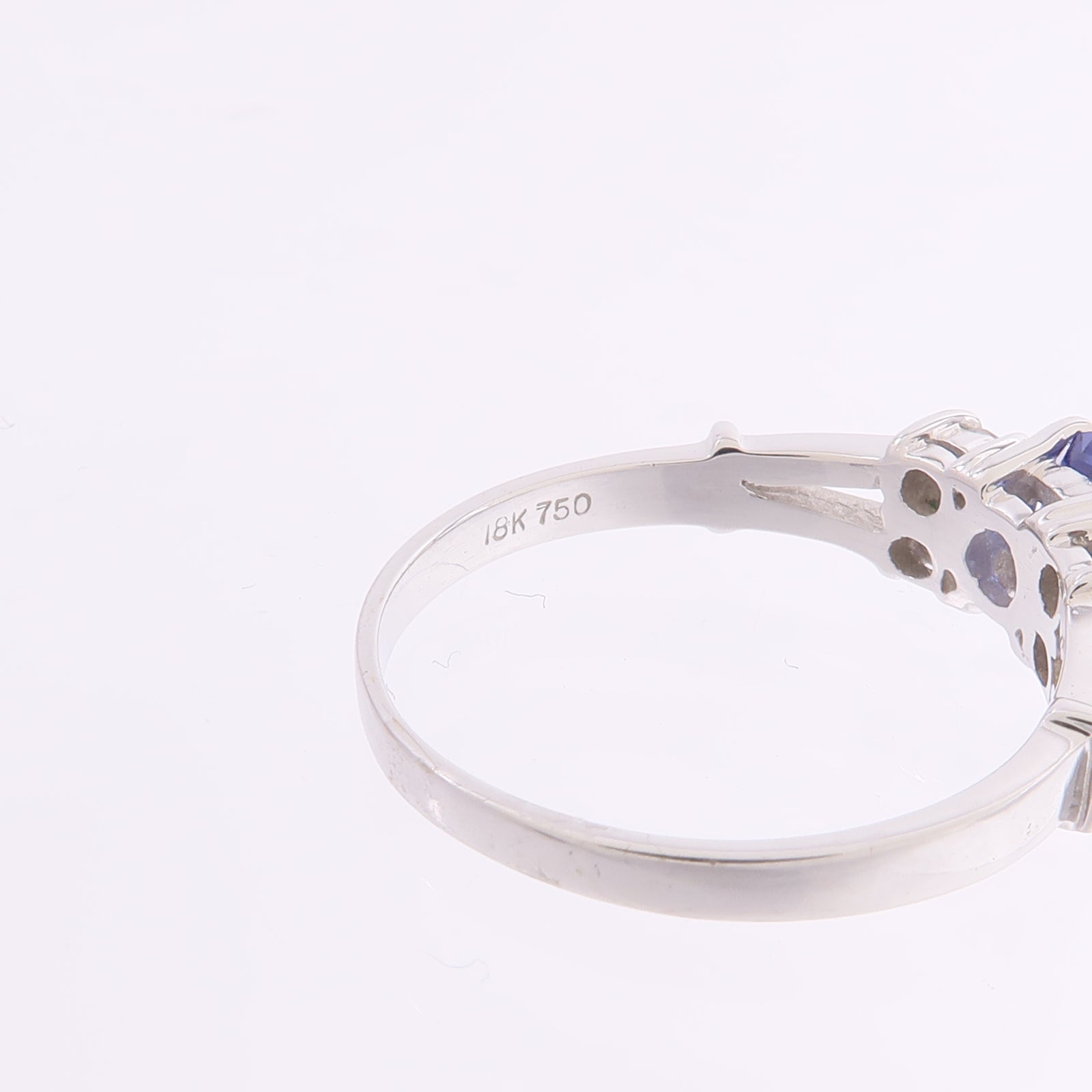 JEWELRY 18K白金Sapphire Diamond Ring藍寶石/鑽石戒指