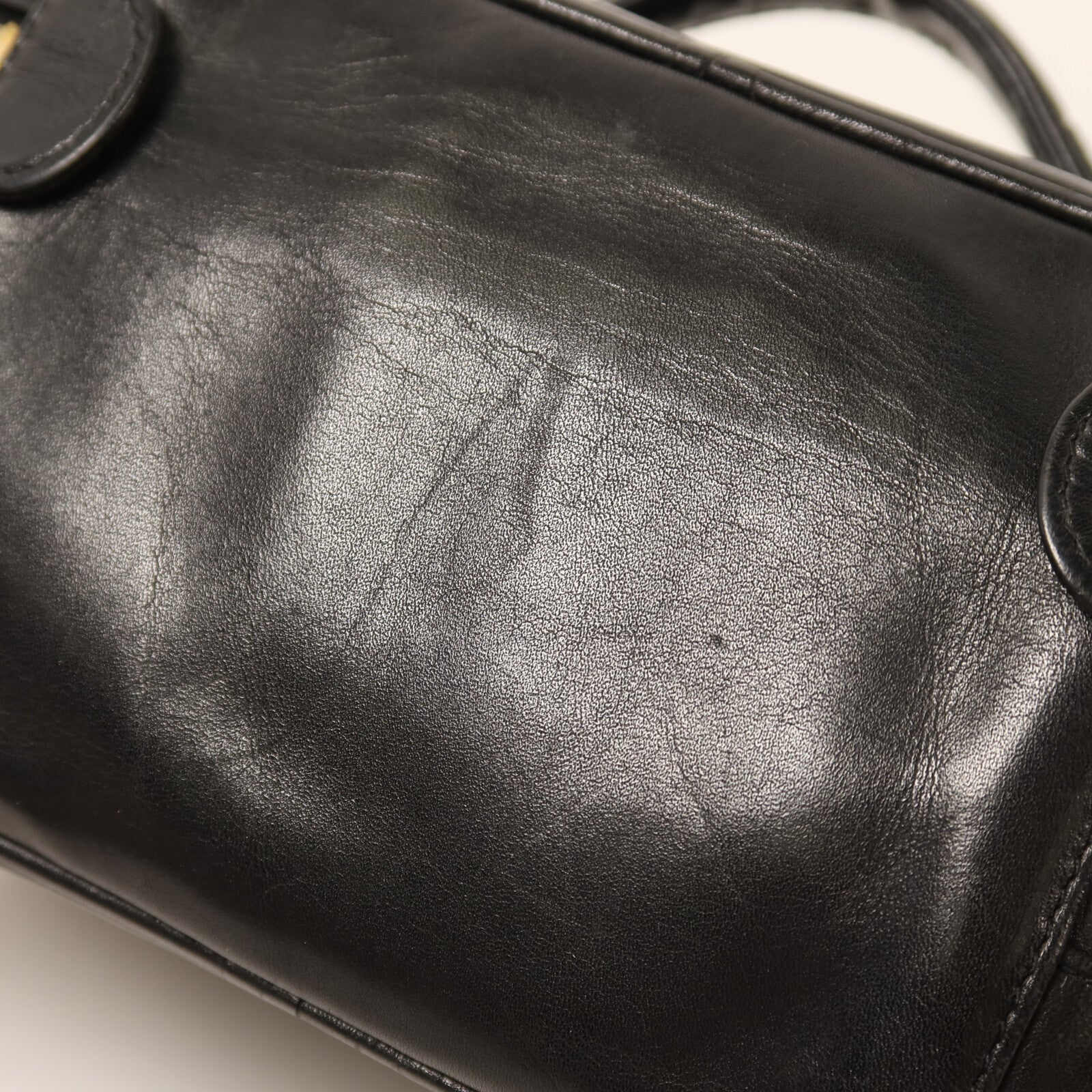 CHANEL 牛皮皮革Vintage Vanity Case金扣手挽袋