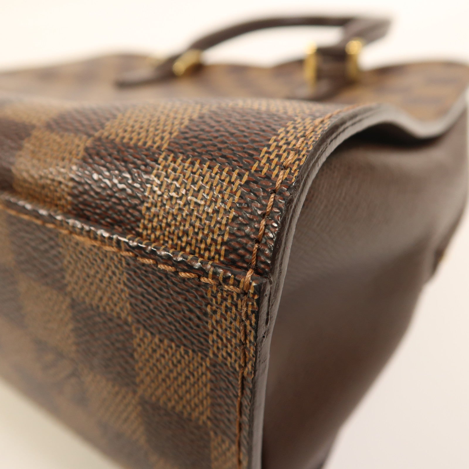 LOUIS VUITTON Damier Triana金扣手挽袋