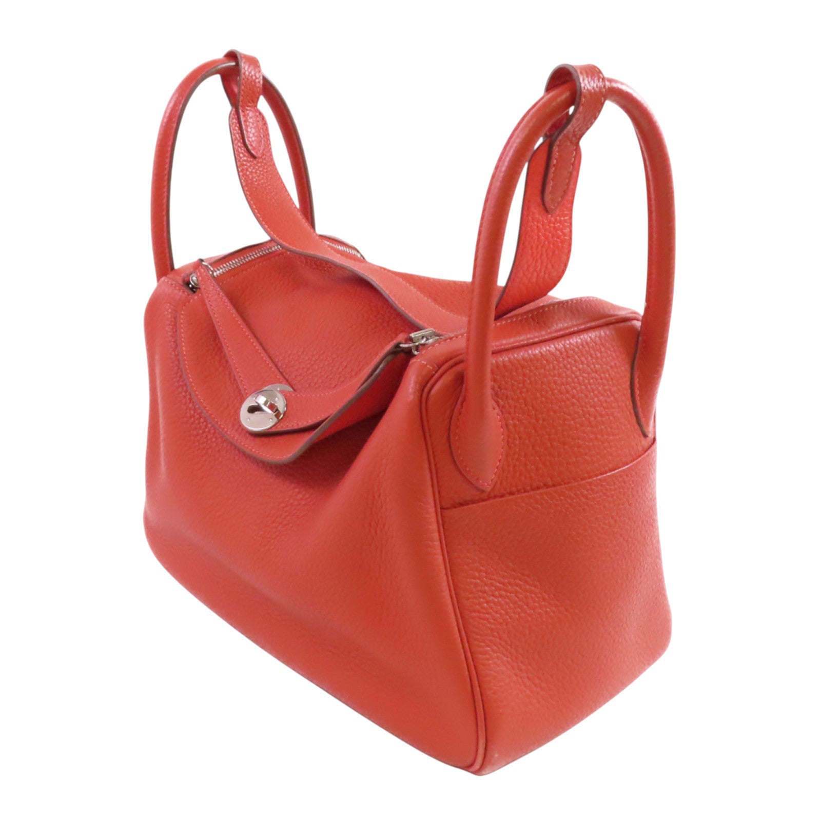 HERMES PHW Lindy 30 Shoulder Bag Clemence Leather