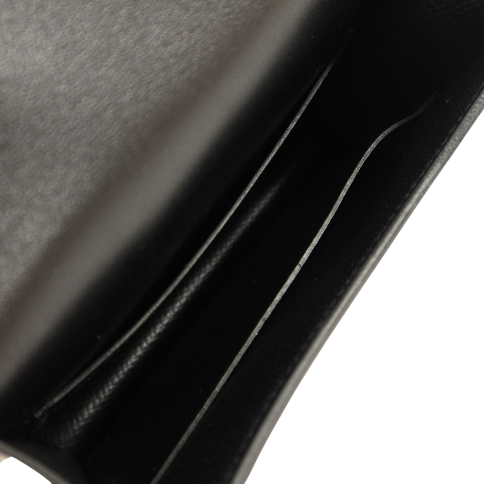 HERMES Epsom皮革Constance Slim金扣錢包Noir