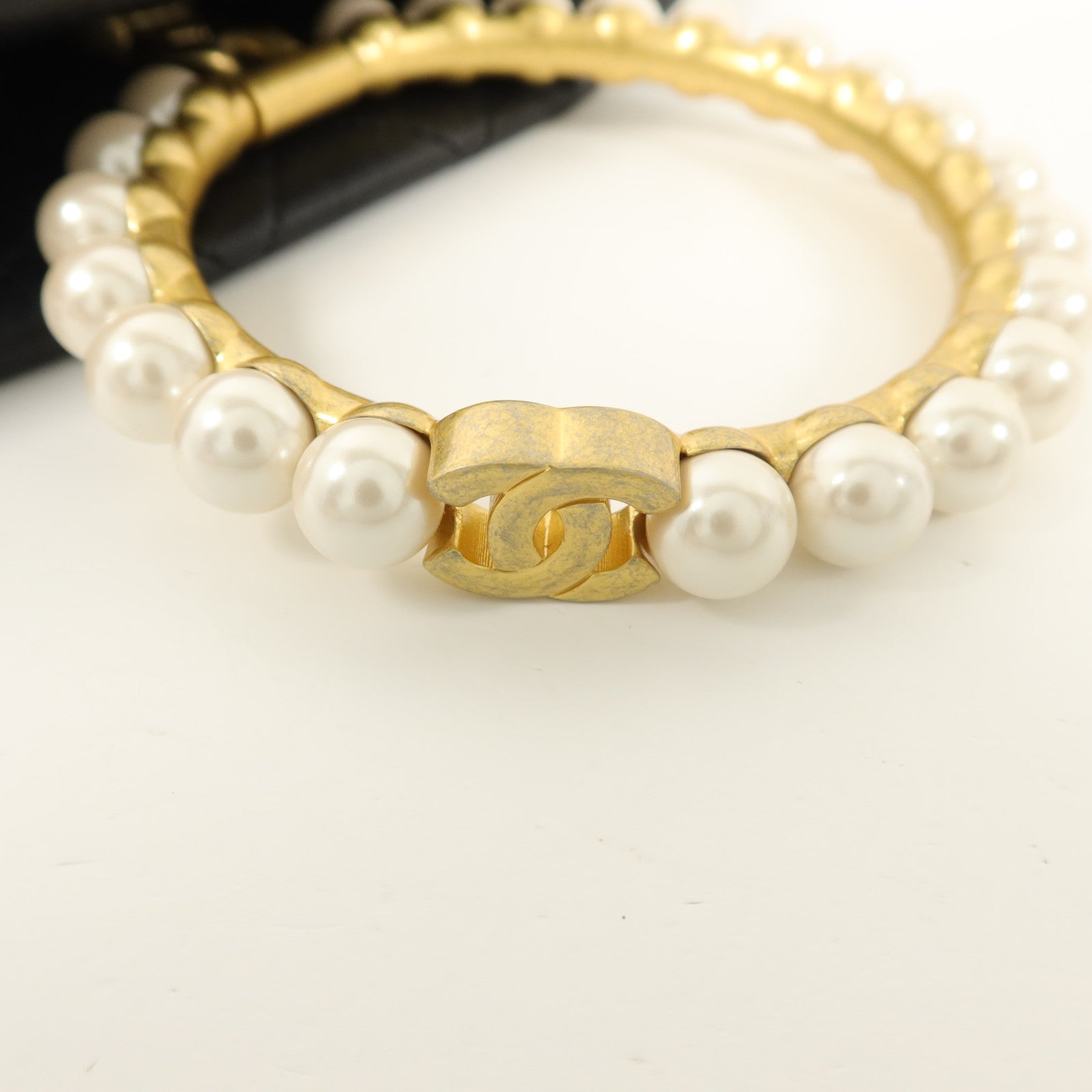 CHANEL 羊皮皮革Matelasse Handle手挽袋