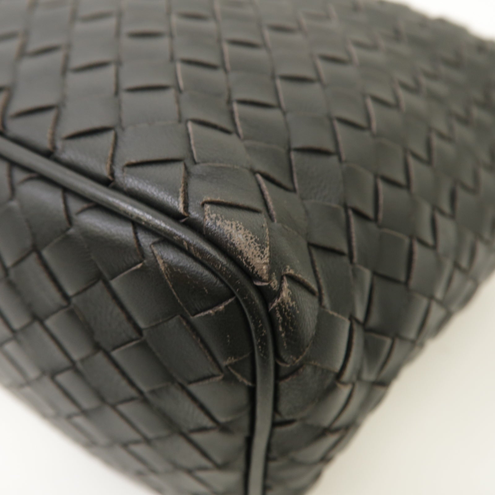 BOTTEGA VENETA 織紋皮革Shoulder Bag肩背袋黑色