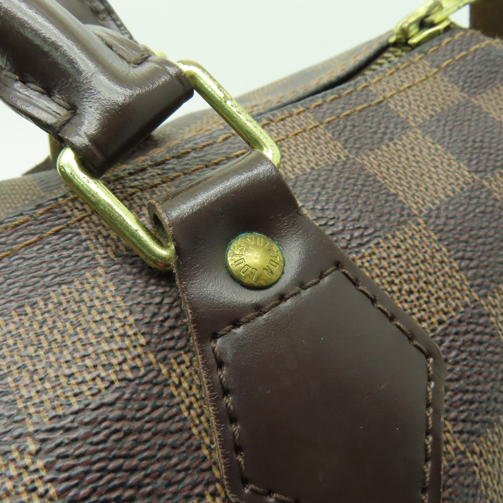 LOUIS VUITTON 【激減優惠】Damier Ebene Speedy 30金扣手挽袋棕色