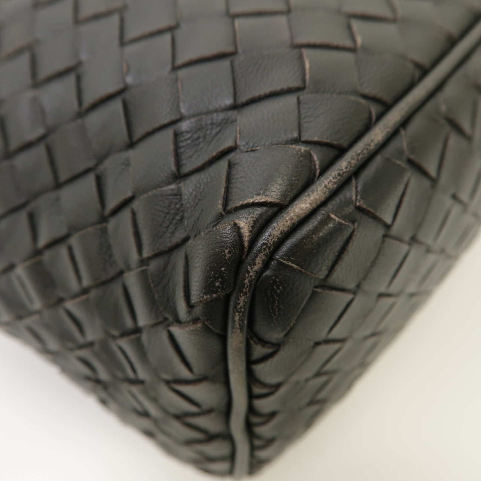 BOTTEGA VENETA 織紋皮革Shoulder Bag肩背袋黑色
