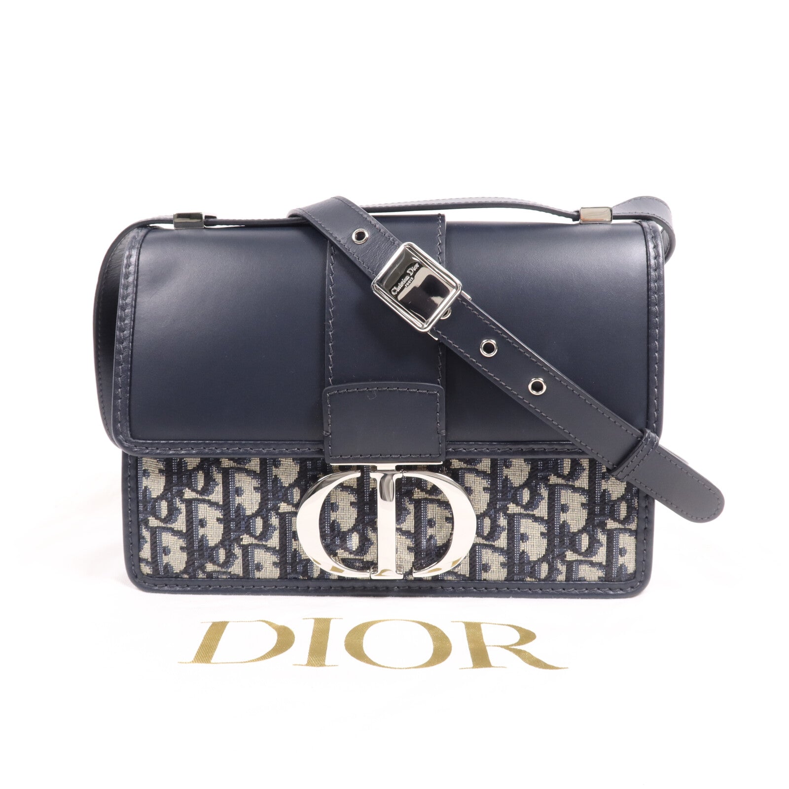 Dior 帆布Montaigne 30銀扣肩背袋