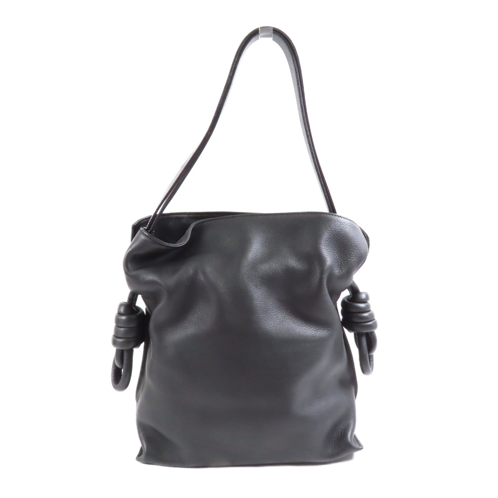 LOEWE 牛皮皮革Flamenco銀扣肩背袋