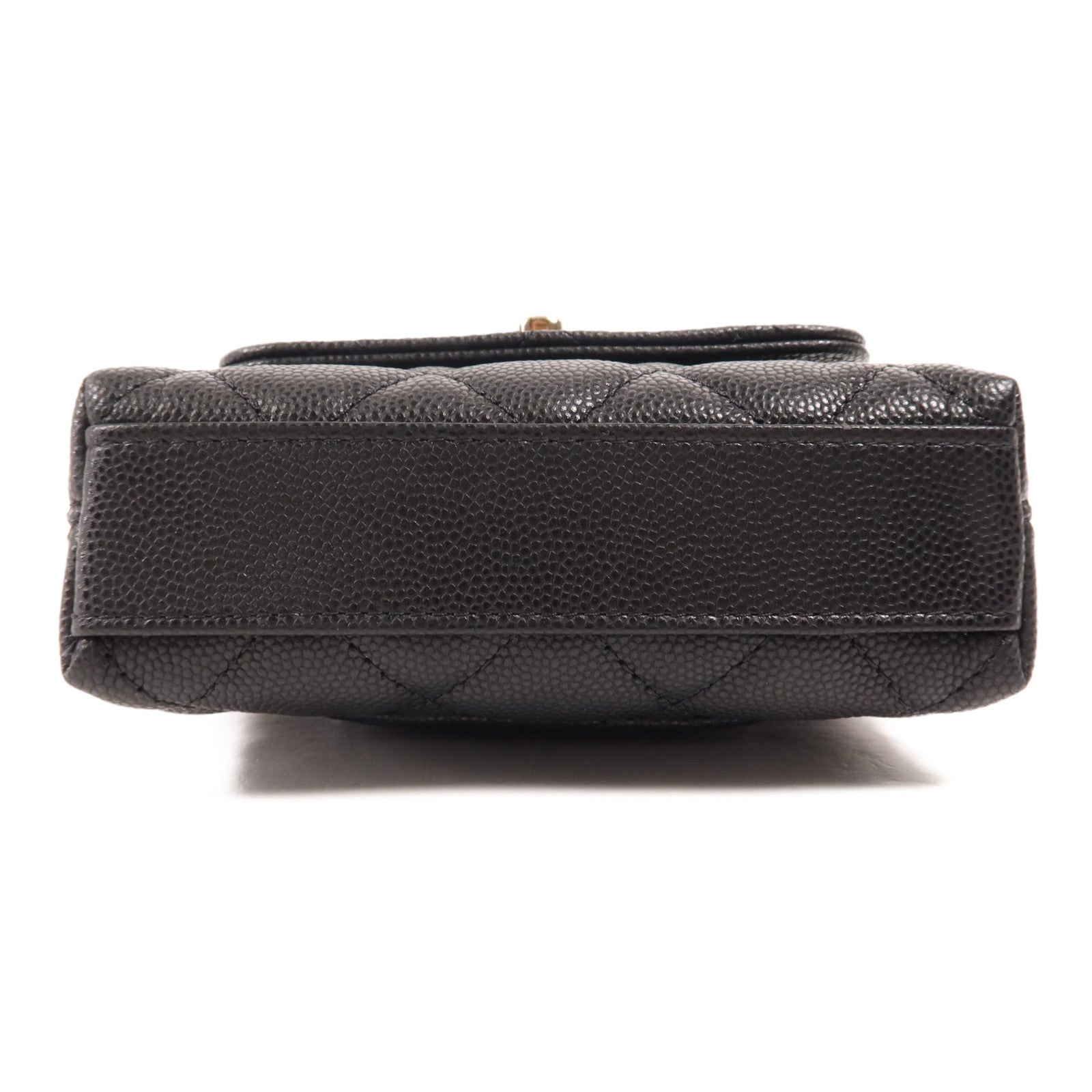 CHANEL 牛皮皮革Nano CoCo Handle銀扣肩背袋