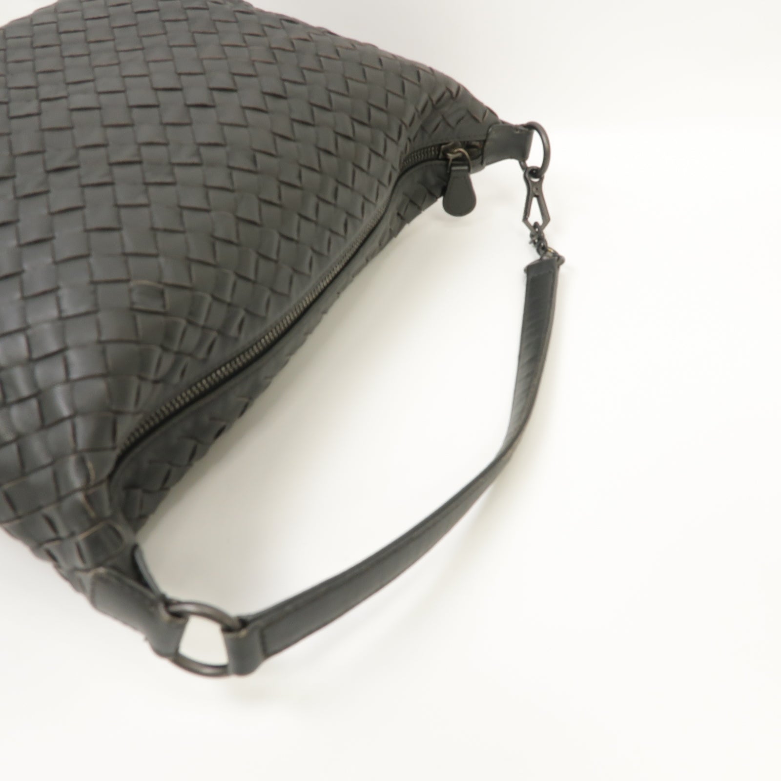 BOTTEGA VENETA 織紋皮革Shoulder Bag肩背袋黑色