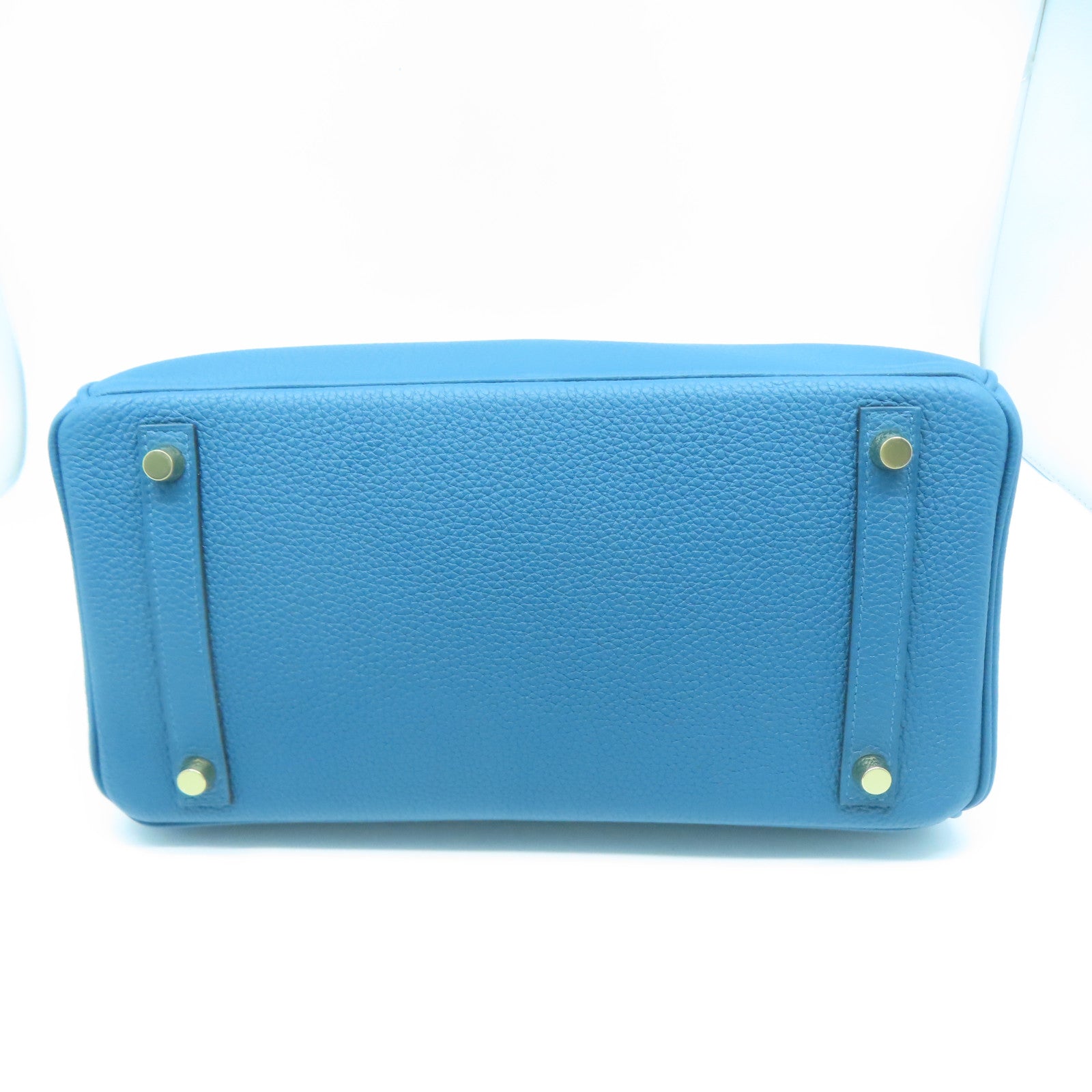 HERMES 【激減優惠】Taurillon Clemence皮革Birkin 30金扣手挽袋藍色