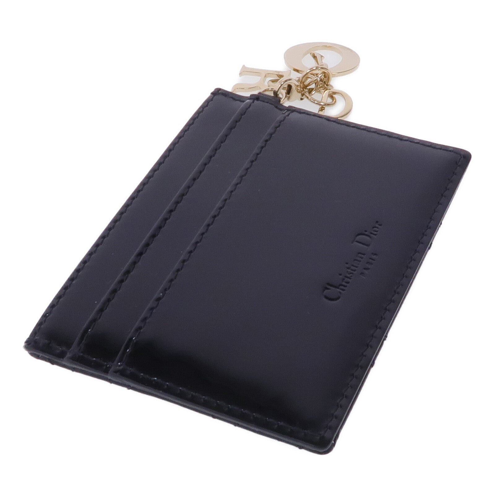 Dior 漆皮皮革Lady Dior Card Case金扣卡片套