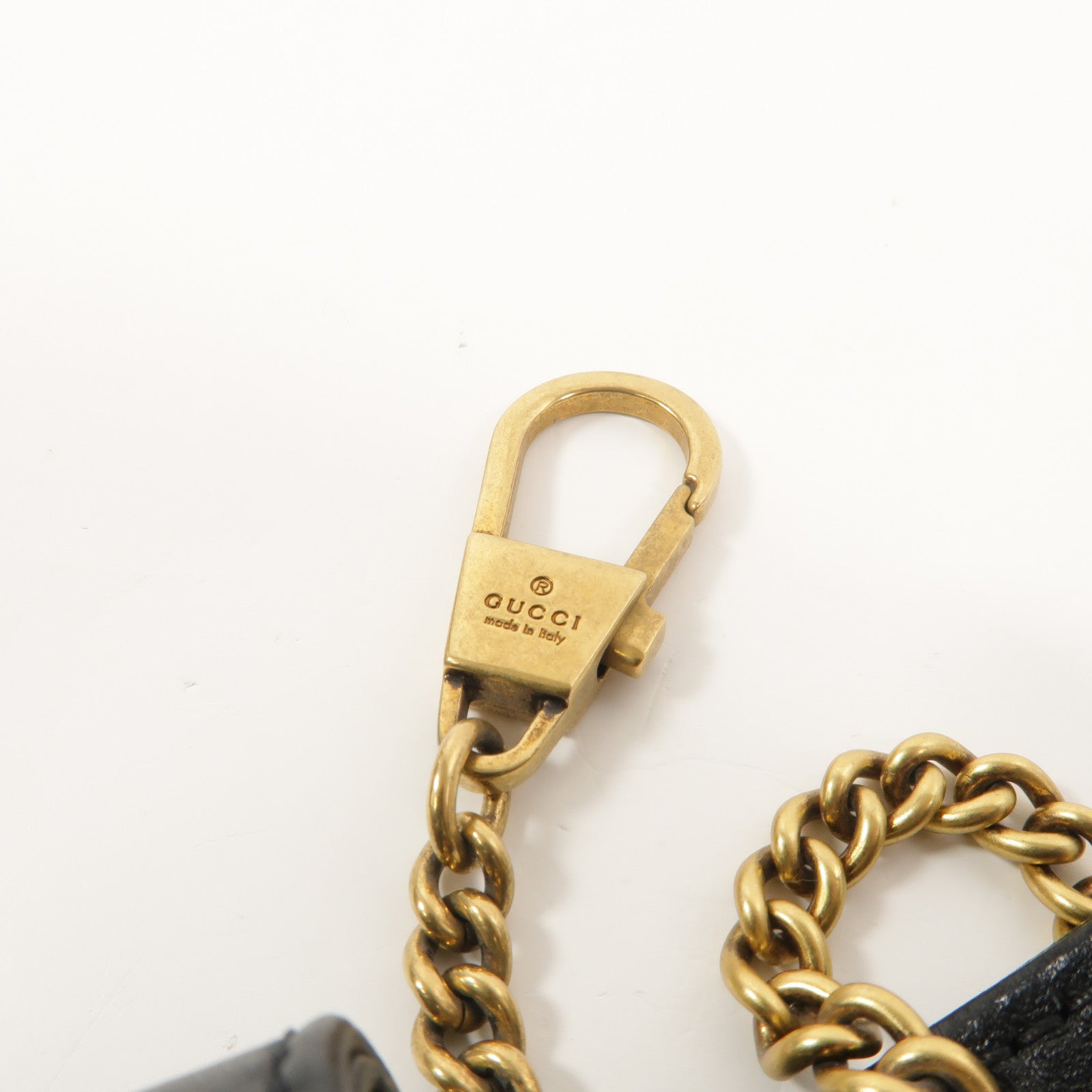 GUCCI 牛皮皮革GG Marmont Super Mini鏈帶肩背袋