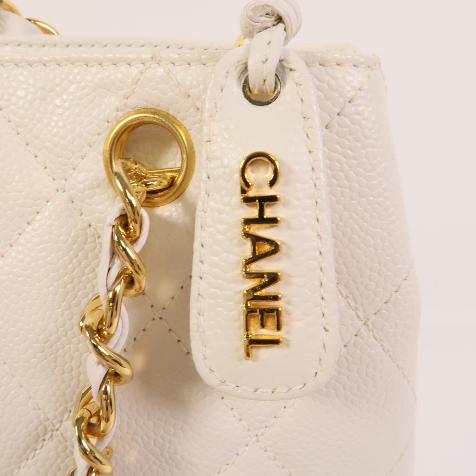 CHANEL 牛皮皮革Chain Shoulder鏈帶肩背袋