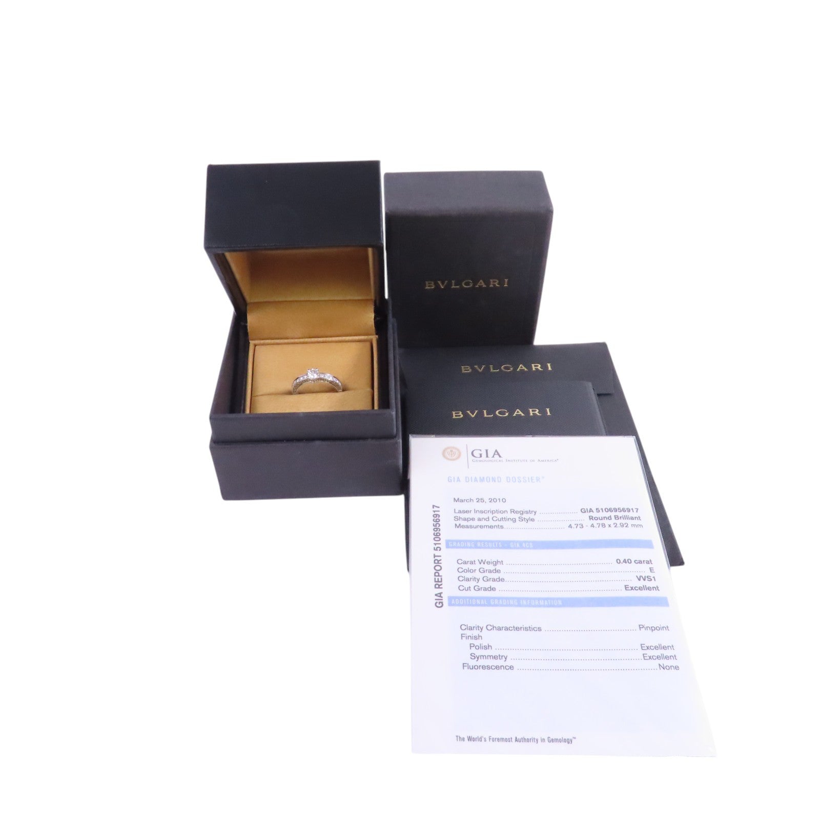 BVLGARI PT950鉑金/鑽石Dedicata a Venezia Diamond Ring戒指US#4.5