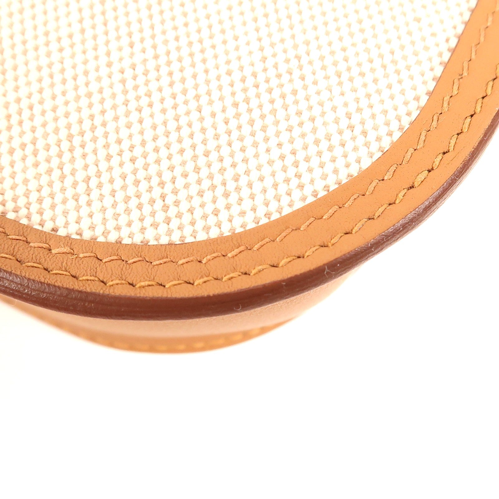 HERMES 帆布Jypsiere Mini銀扣肩背袋Gold