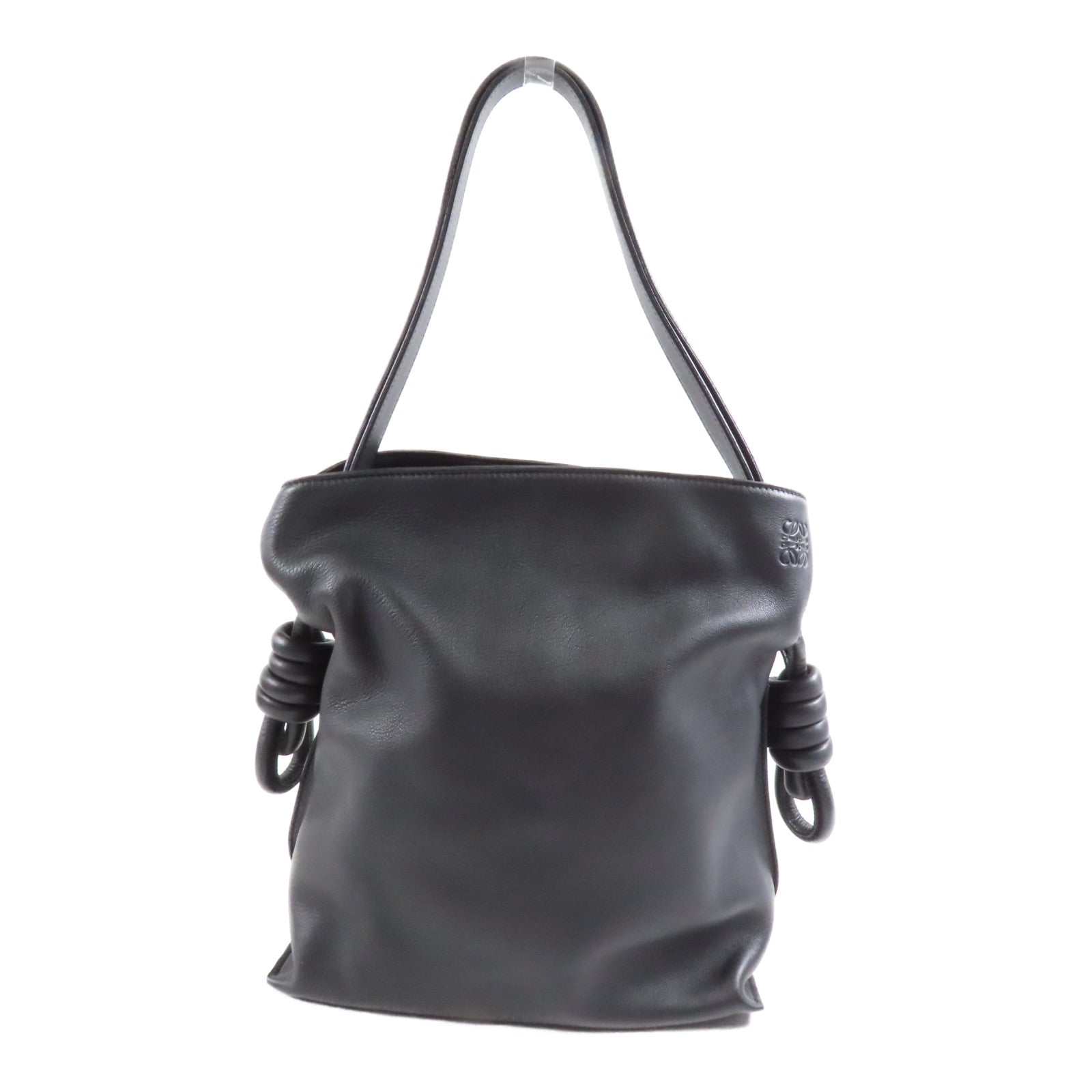 LOEWE 牛皮皮革Flamenco銀扣肩背袋