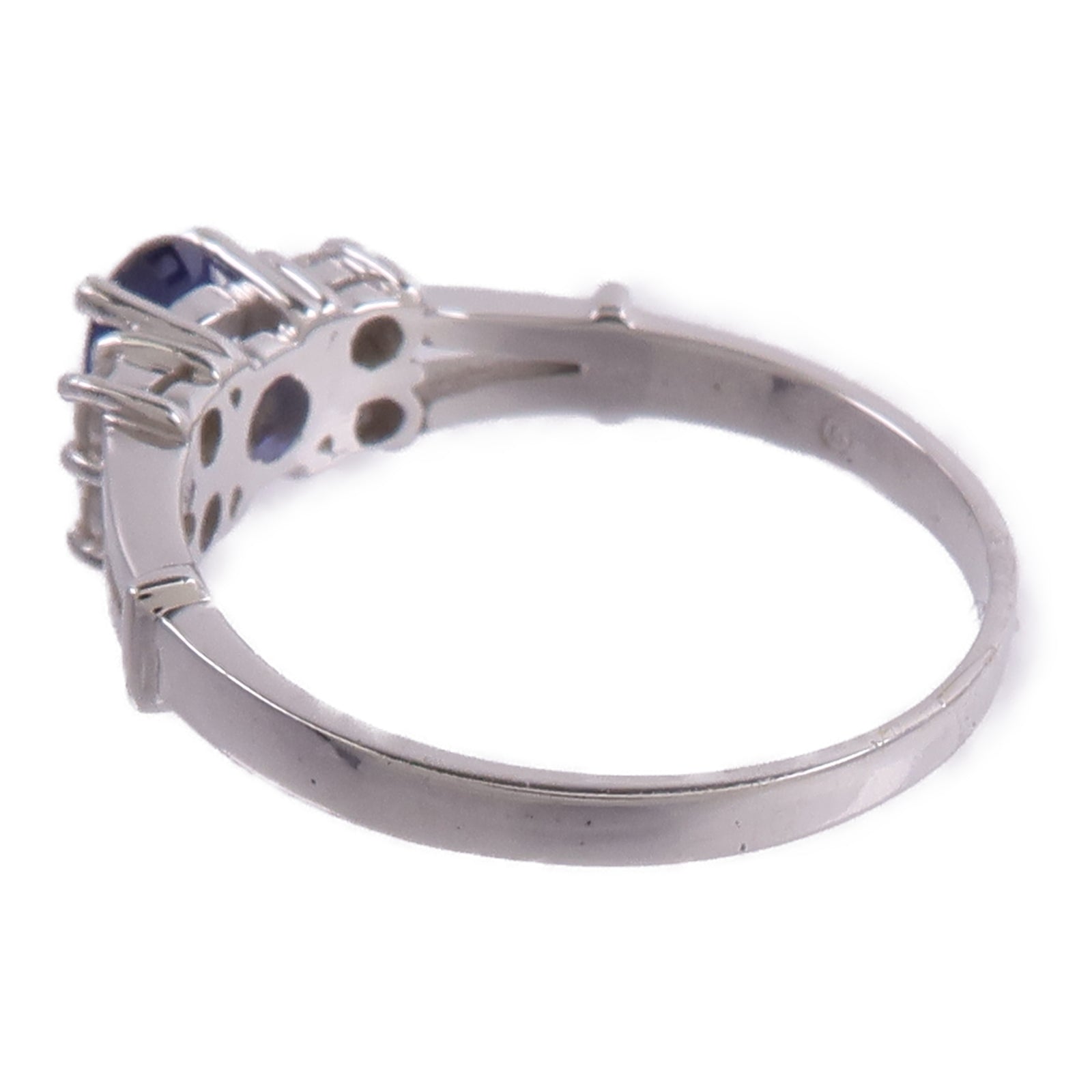 JEWELRY 18K白金Sapphire Diamond Ring藍寶石/鑽石戒指
